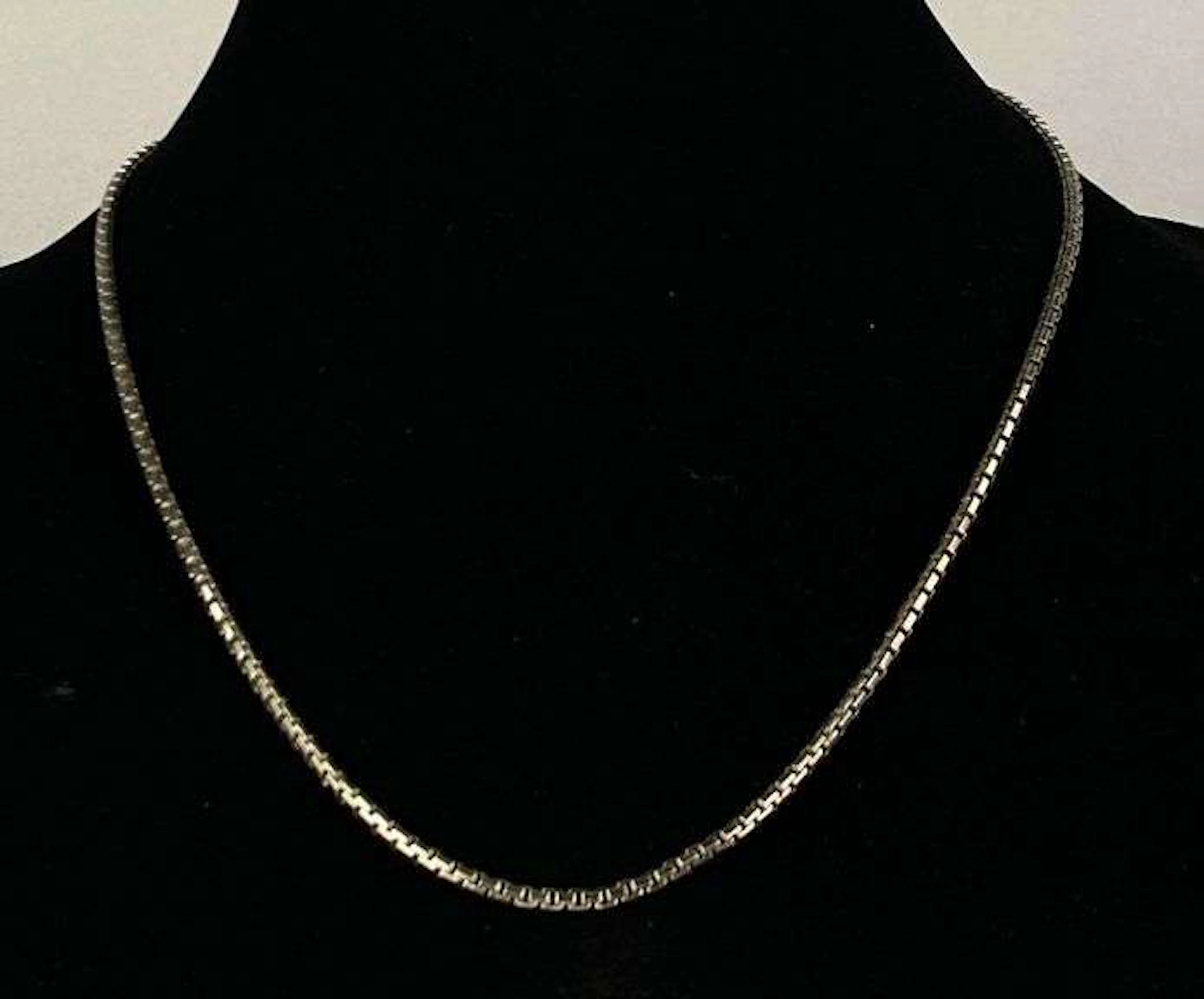 Milor Italian Sterling Silver Round Box Chain Necklace