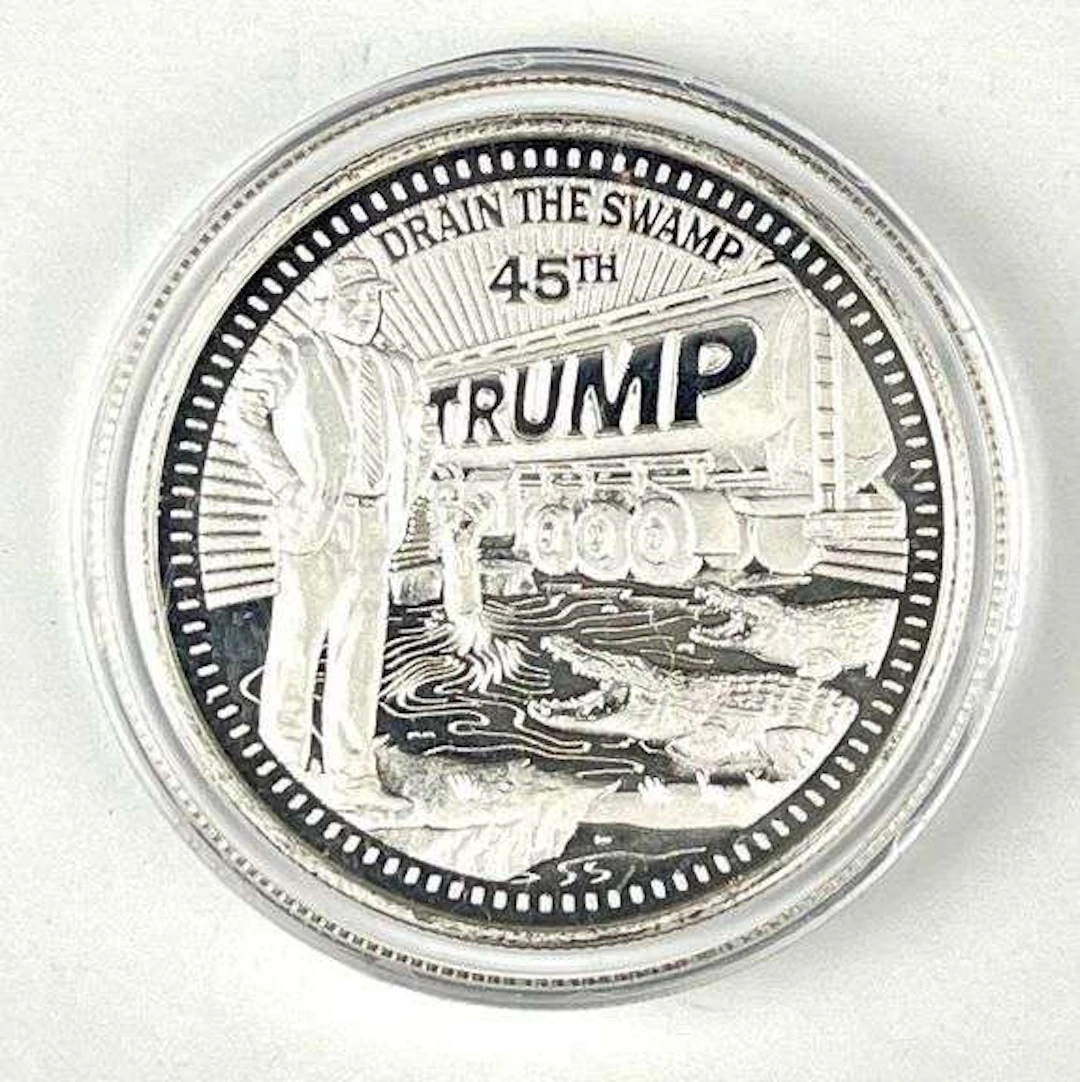2020 Highland Minting Trump Pence Drain the Swamp 1 oz .999 Fine Silver Round