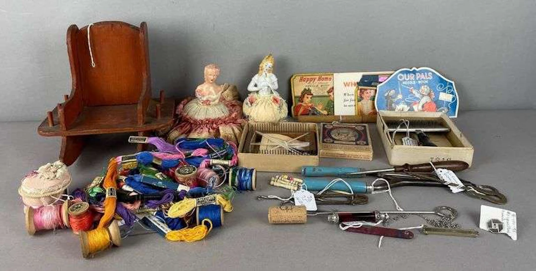 Group of Vintage Sewing Items and More