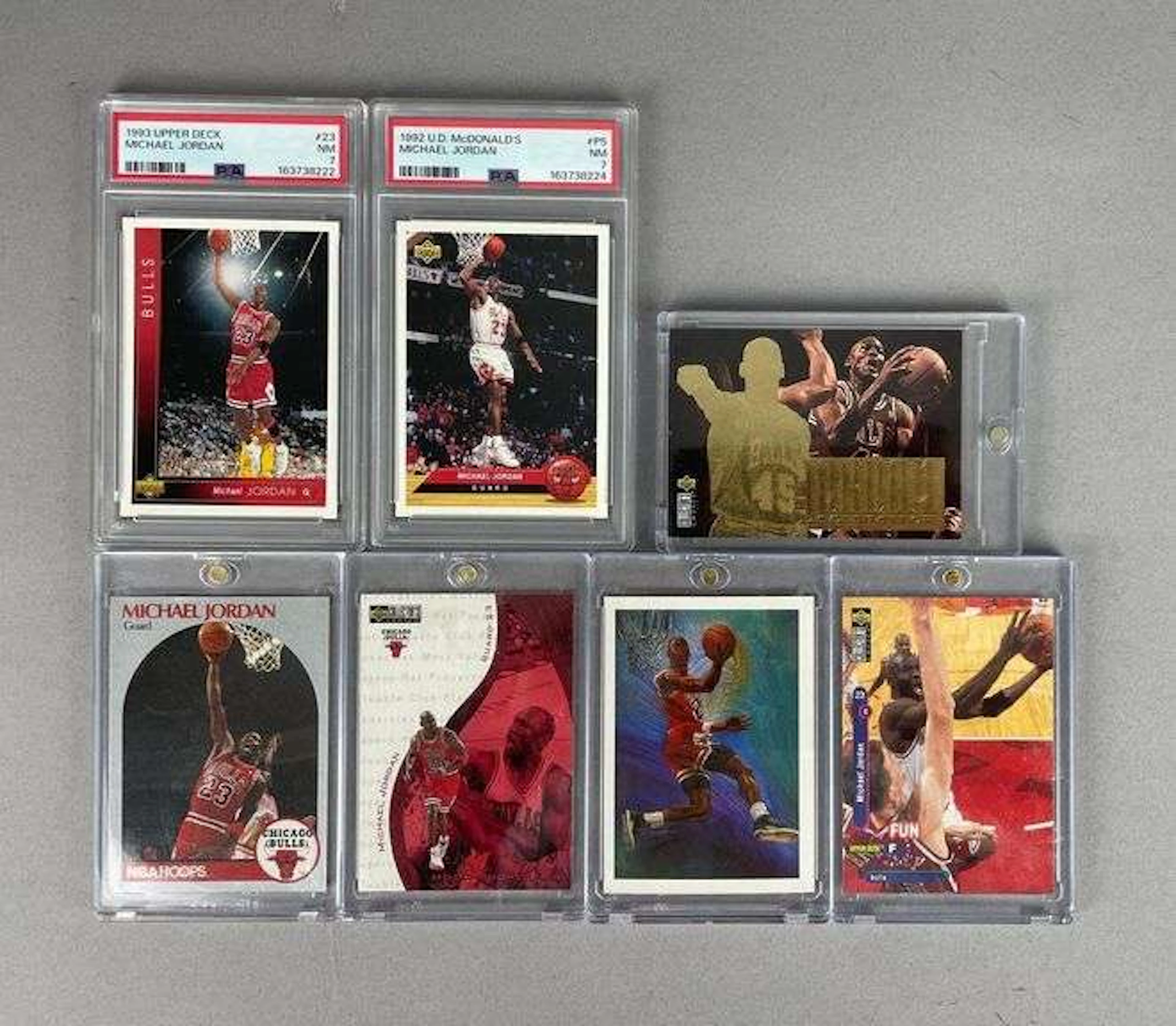 Group of 7 Michael Jordan Basketball Cards