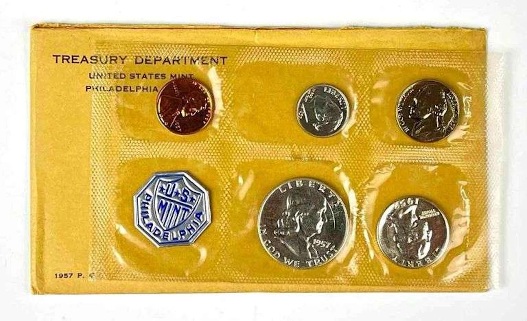 1957 US Mint Philadelphia Coin Proof Set
