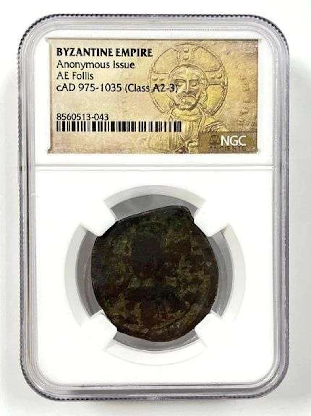 975-1035 cAD AE Follis Byzantine Empire Anonymous Issue NGC Ancients