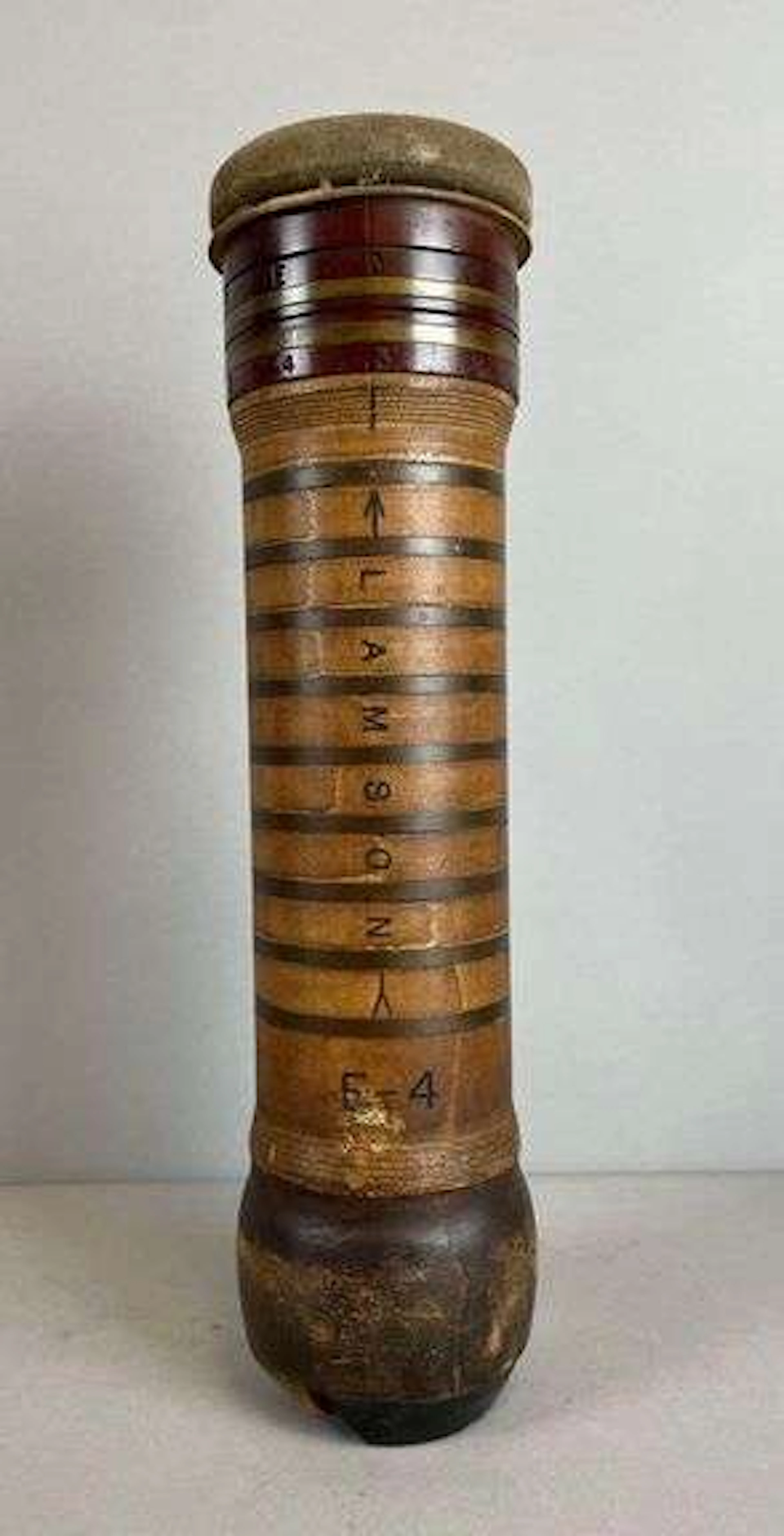 Vintage Lamson Wood Bank Teller Tube Carrier