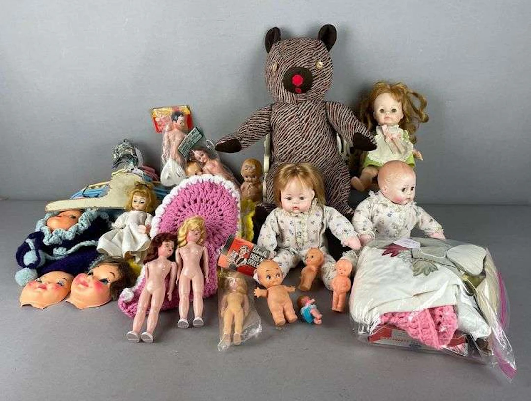 Group of Vintage Dolls and Accessories