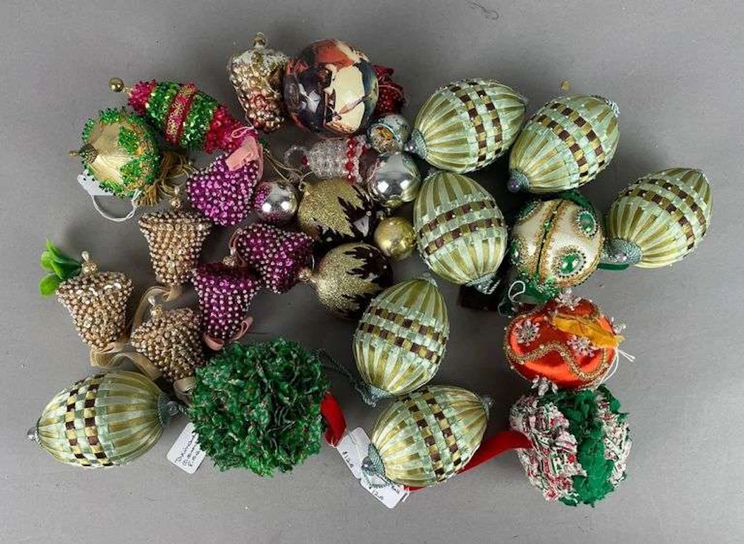 Group of Vintage Christmas Ornaments