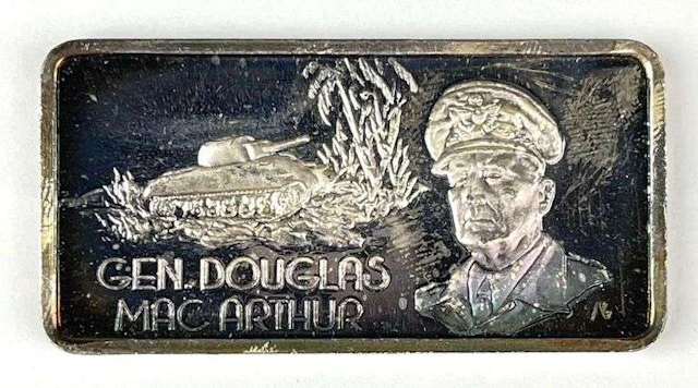 The Hamilton Mint Our Greatest Americans Gen Douglas MacArthur 1 oz