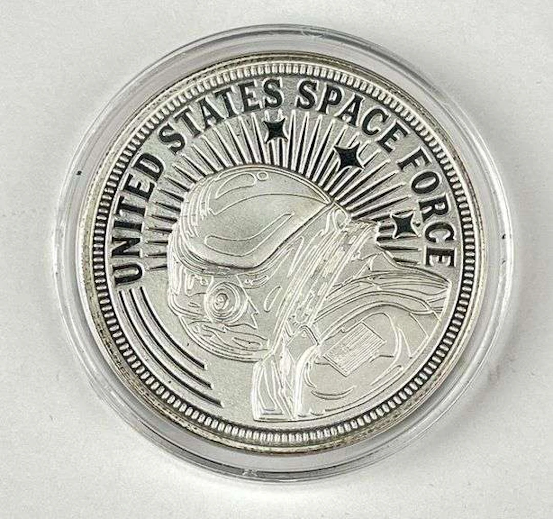 2020 Highland Minting Trump Pence US Space Force 1 oz .999 Fine Silver Round