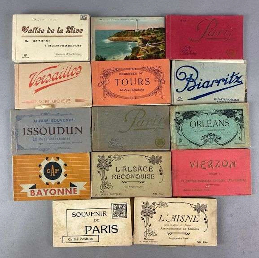 Group of Vintage French Souvenir Postcard Booklets