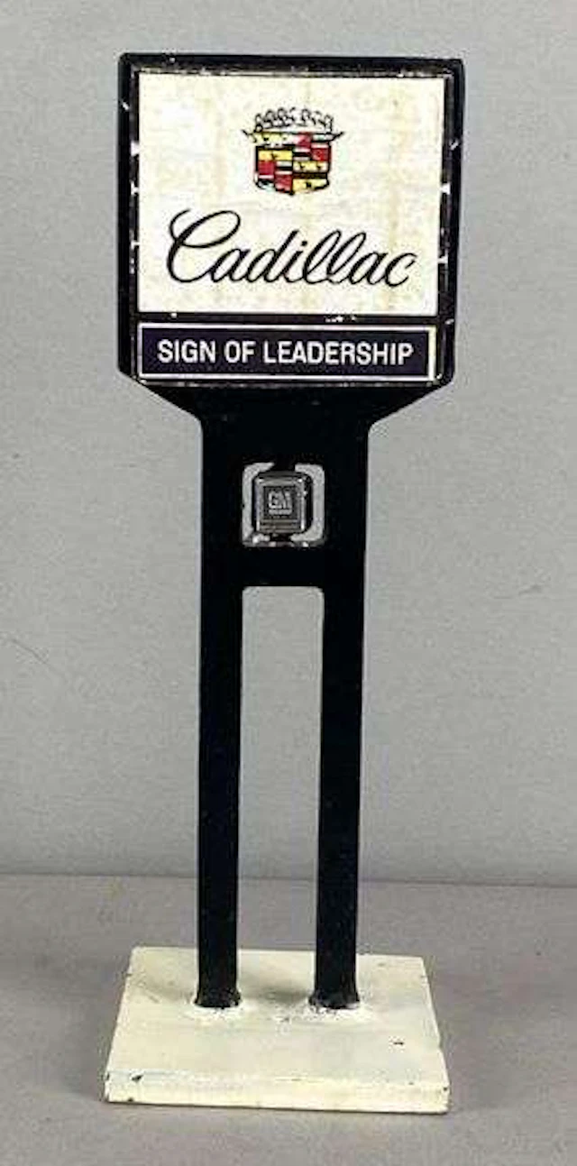 Handmade GM Cadilliac Sign Of Leadership Cast Iron Sign