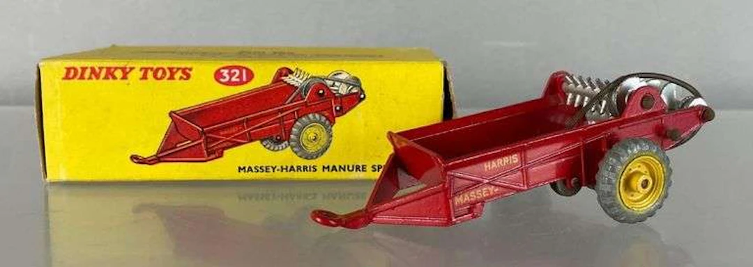 Dinky Toys # 321 Die-Cast Massey-Harris Manure Spreader