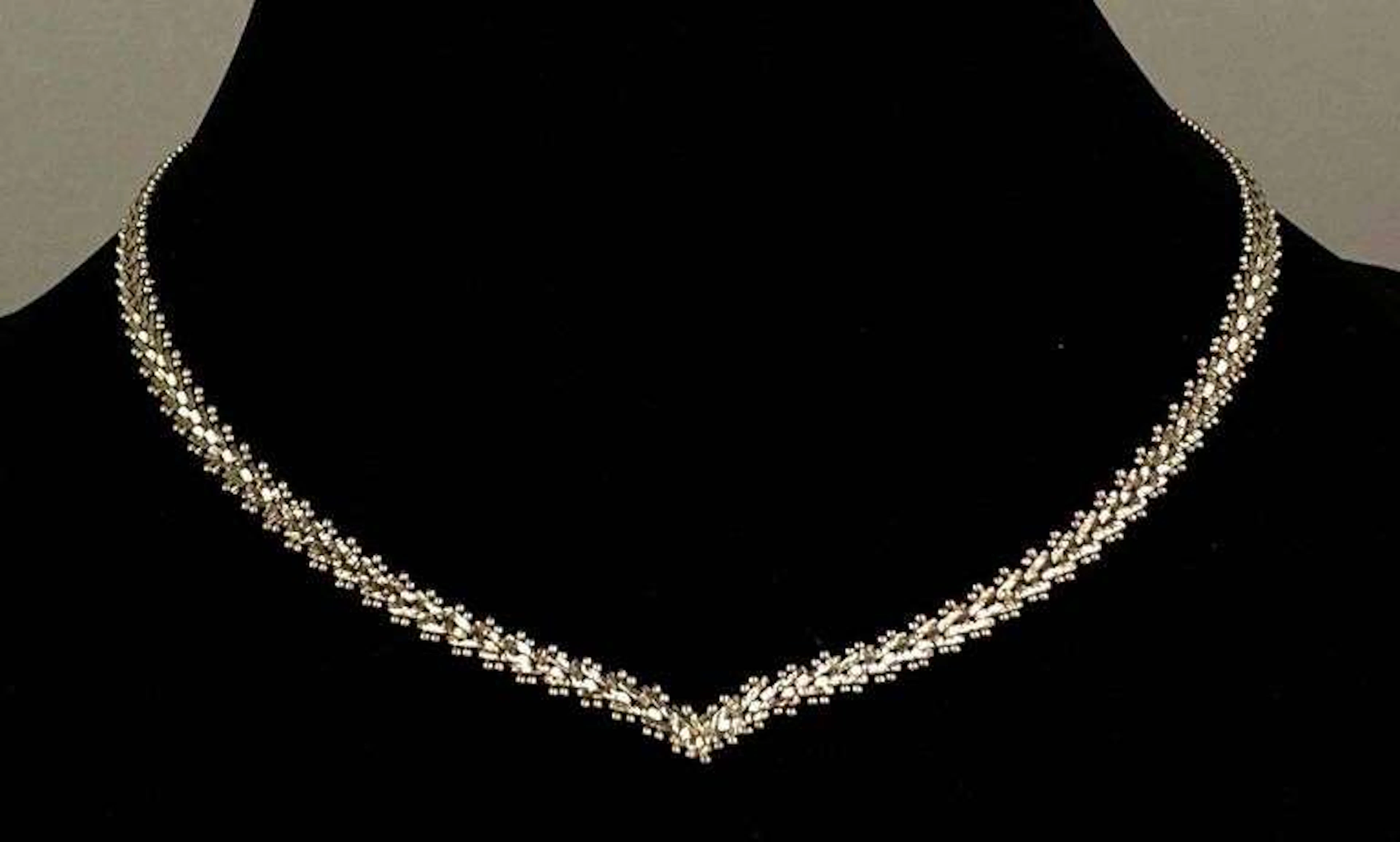 Prex Signed Italian Sterling Silver Collar Necklace