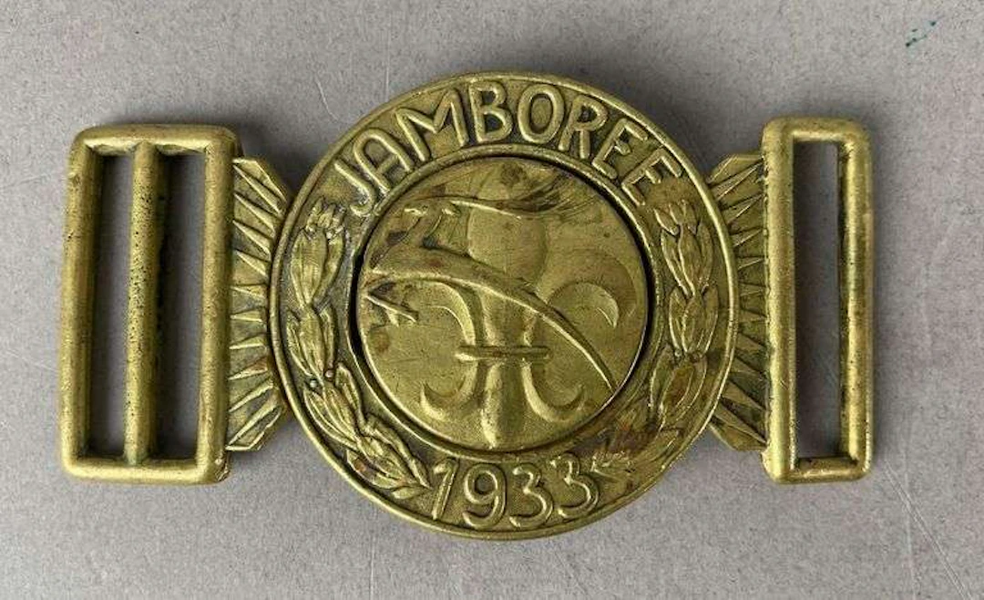 1933 Boy Scouts World Scout Jamboree Brass Belt Buckle