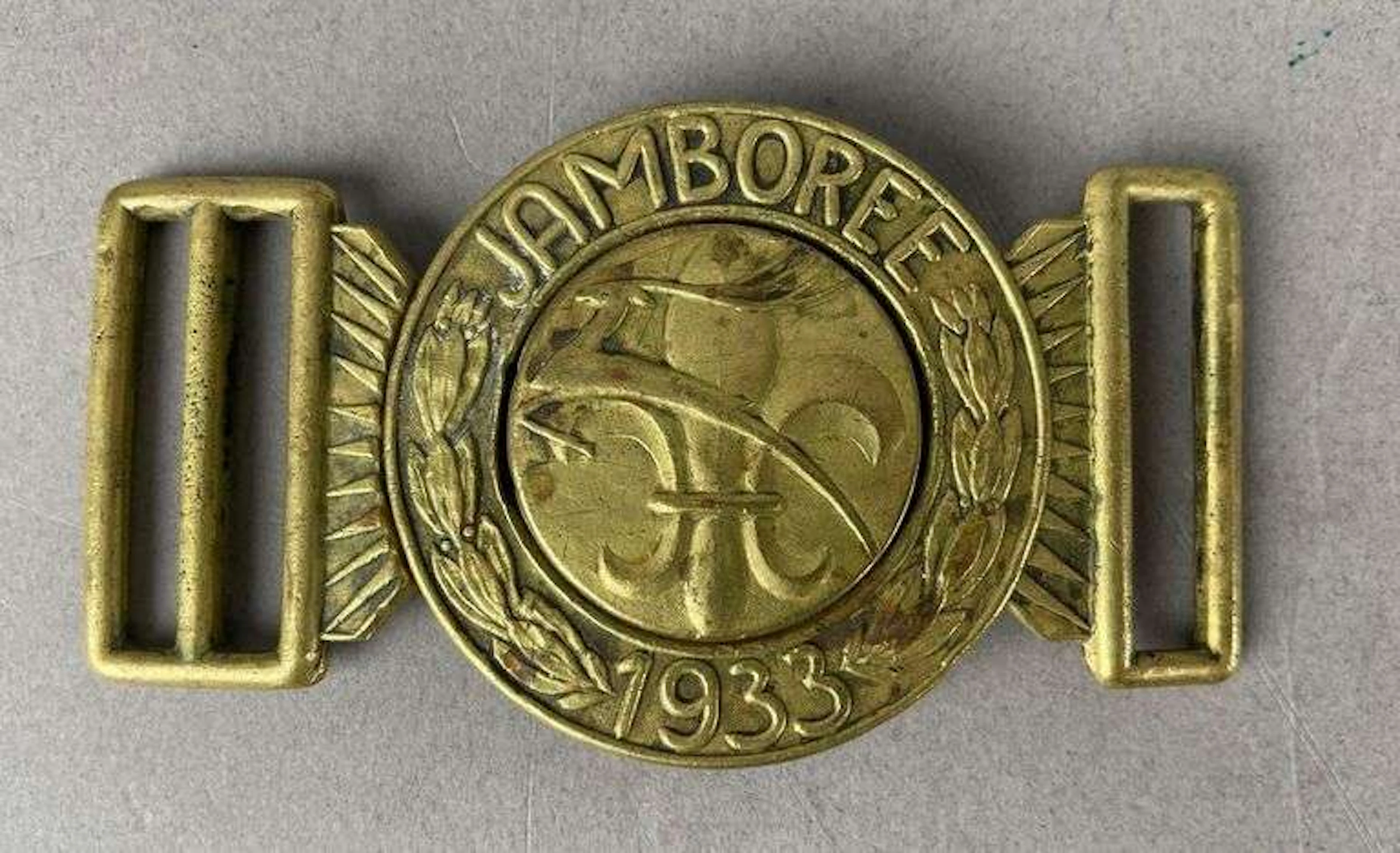 1933 Boy Scouts World Scout Jamboree Brass Belt Buckle