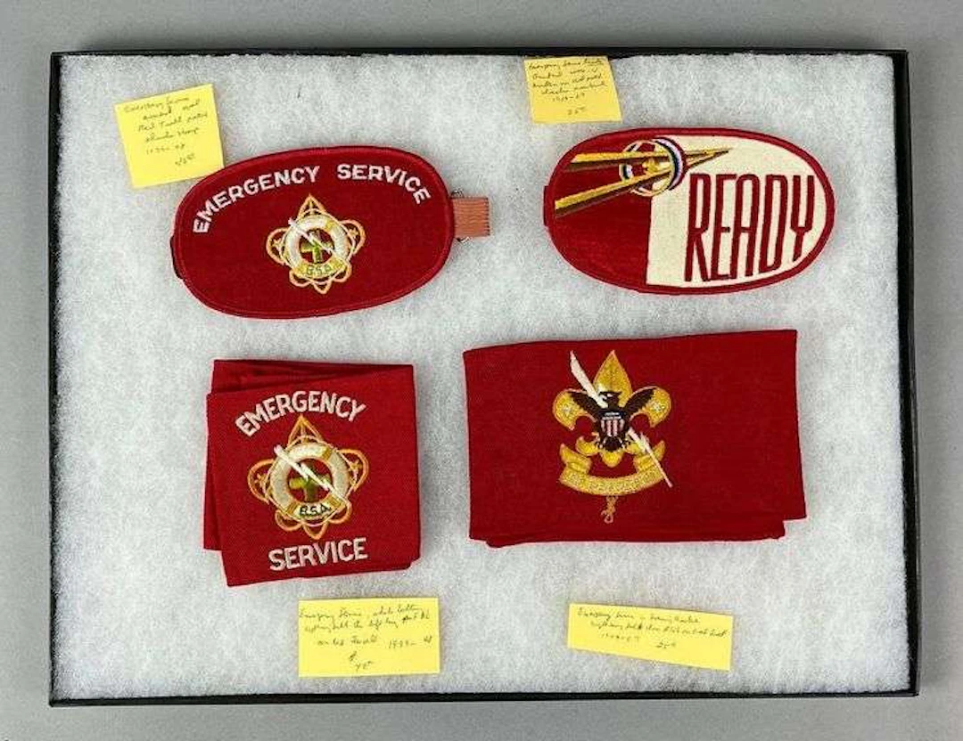 Group of 4 Vintage Boy Scouts of America Emergency ServiceItems