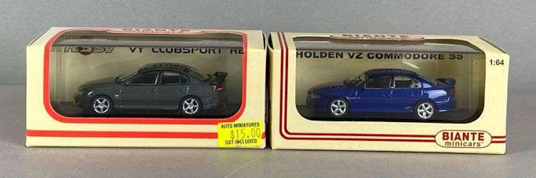Group of 2 Biante Minicars Holden Model Cars