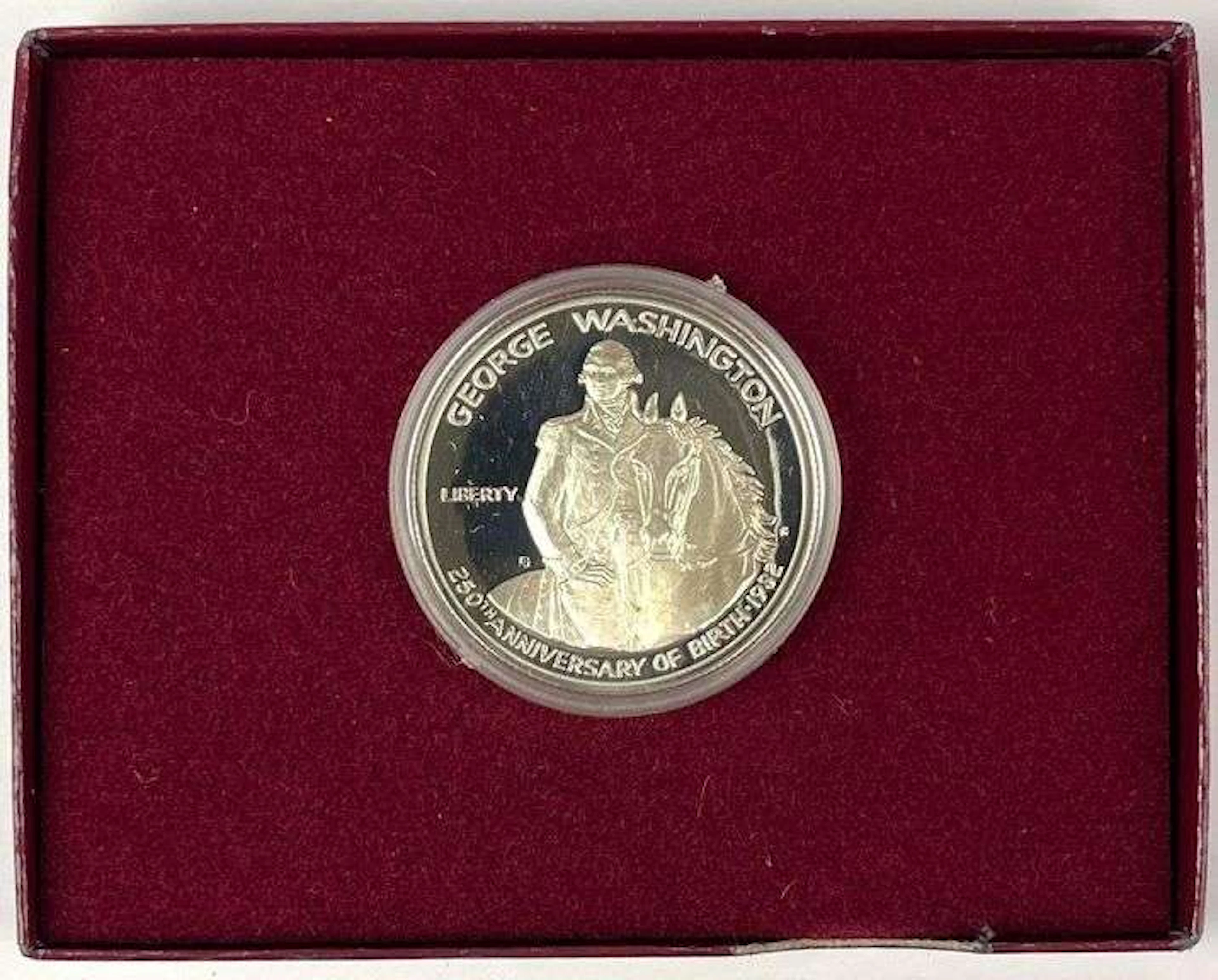 1982 US Mint George Washington 90% Silver Commemorative Half Dollar Proof Coin