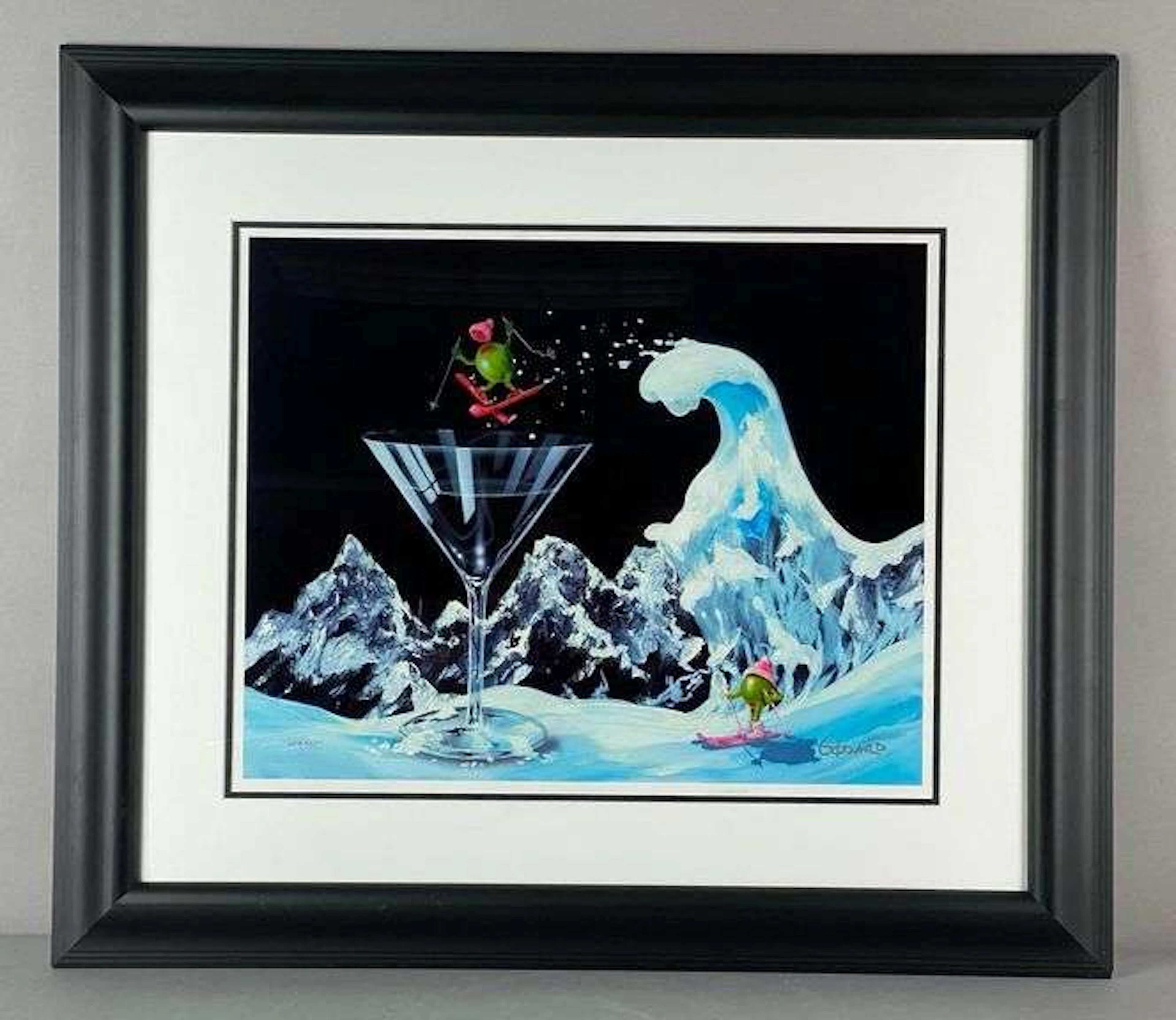 Limited Edition Michael Godard Signed Olives Skiing Print