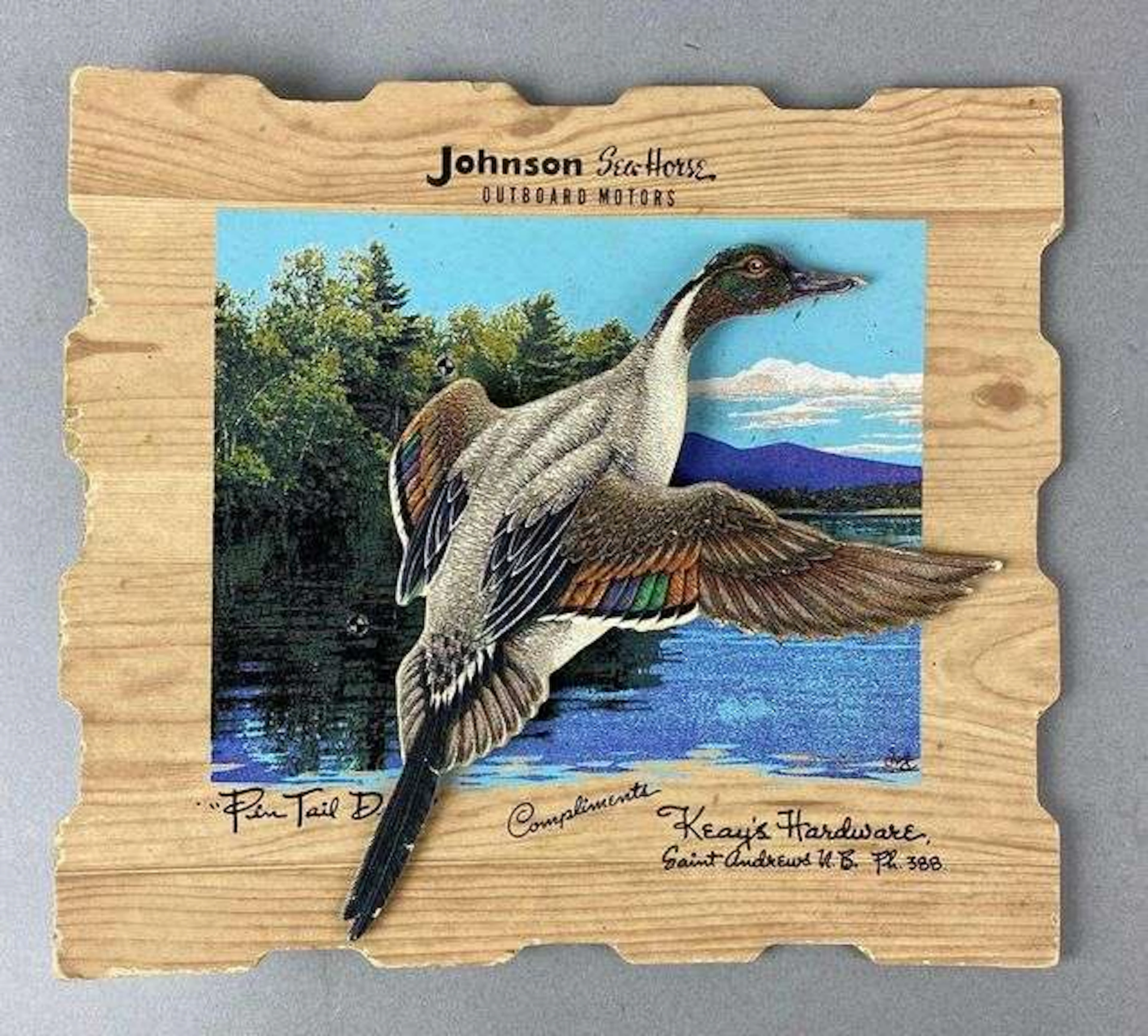 Vintage 1950s Johnson Sea Horse 3D Advertising Sign