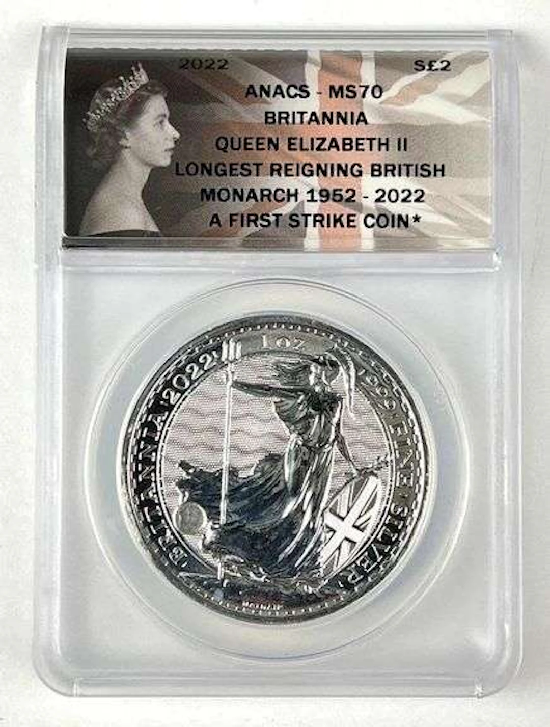 2022 Great Britain Britannia with Trident Privy 1 oz 999 Fine Silver