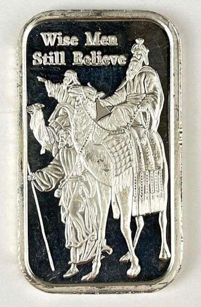 2014 Wise Men Still Believe Christmas 1 oz .999 Fine Silver Bar