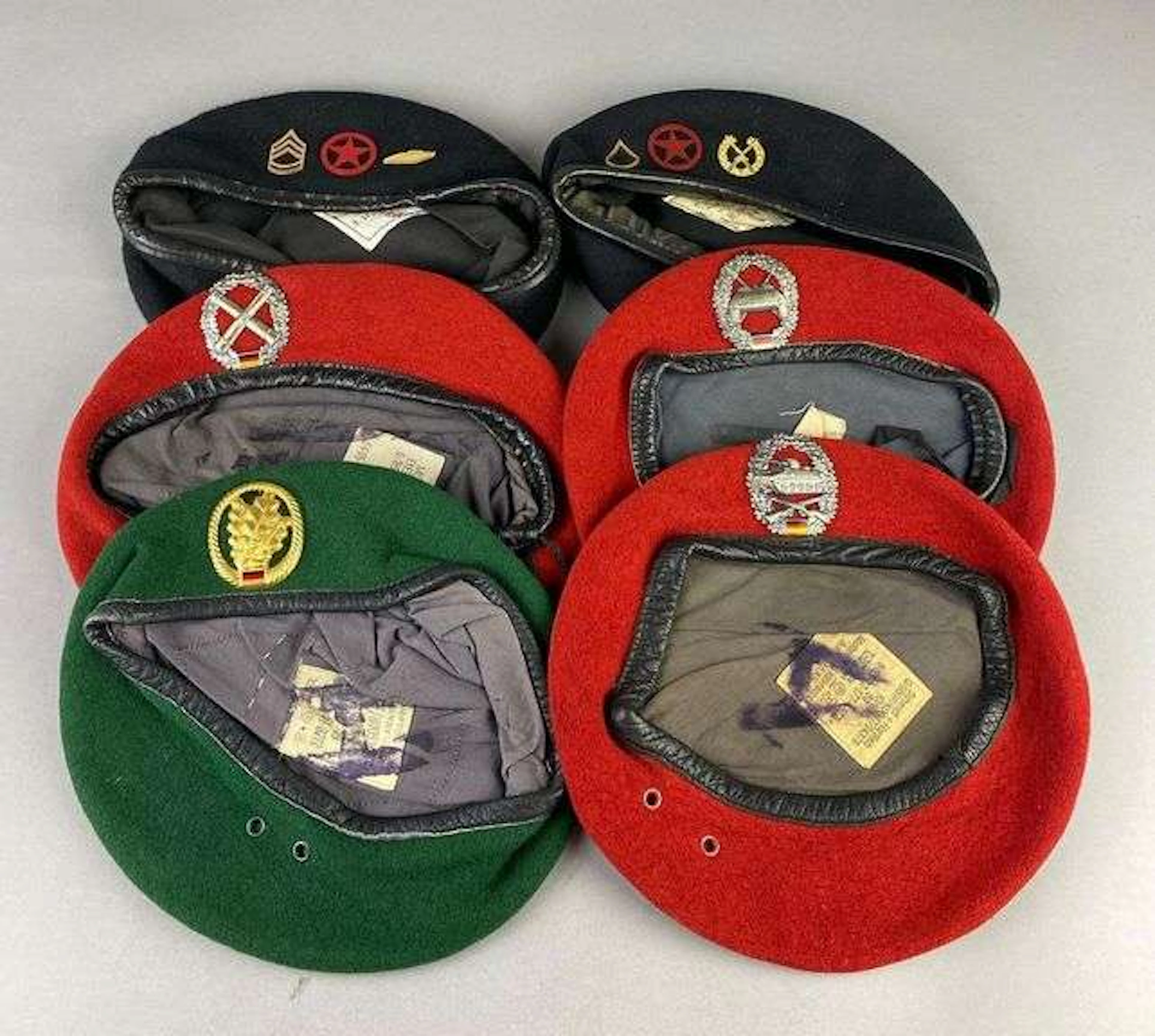 Group of Assorted Cold War German Military Berets