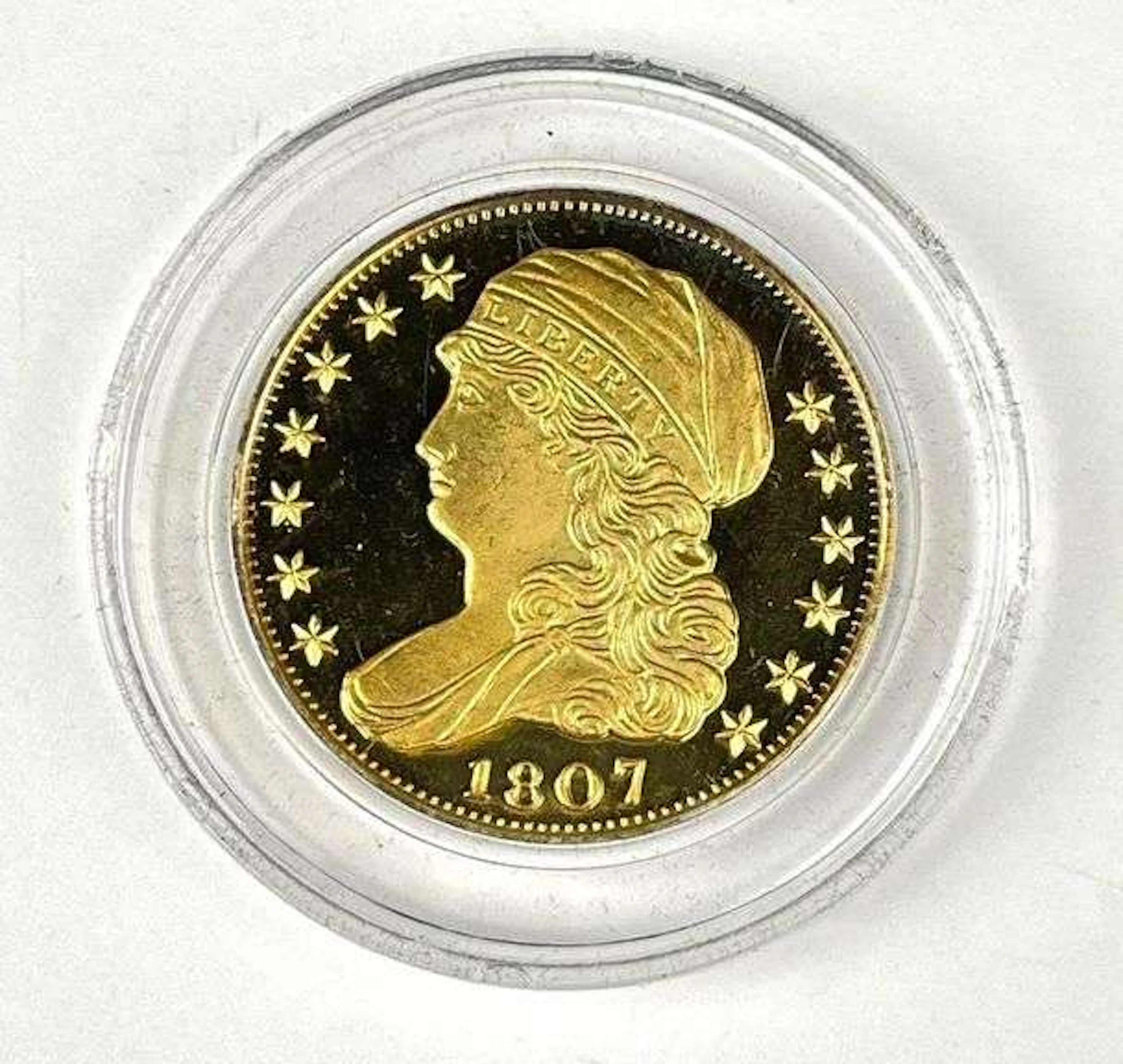 1807 Capped Bust Design Gilded .52 oz .999 Fine Silver Round