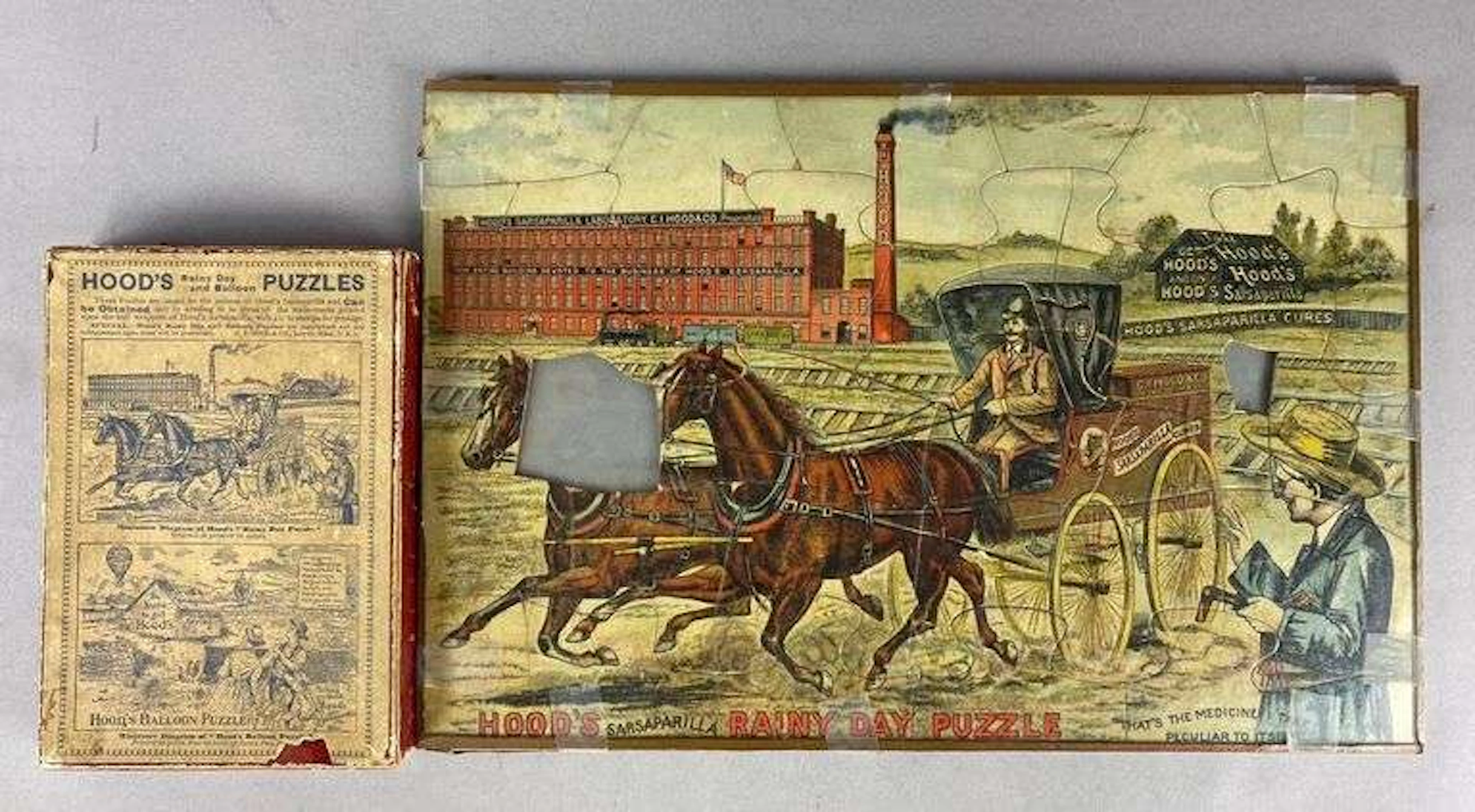Antique Hoods Rainy Day and Balloon Puzzle
