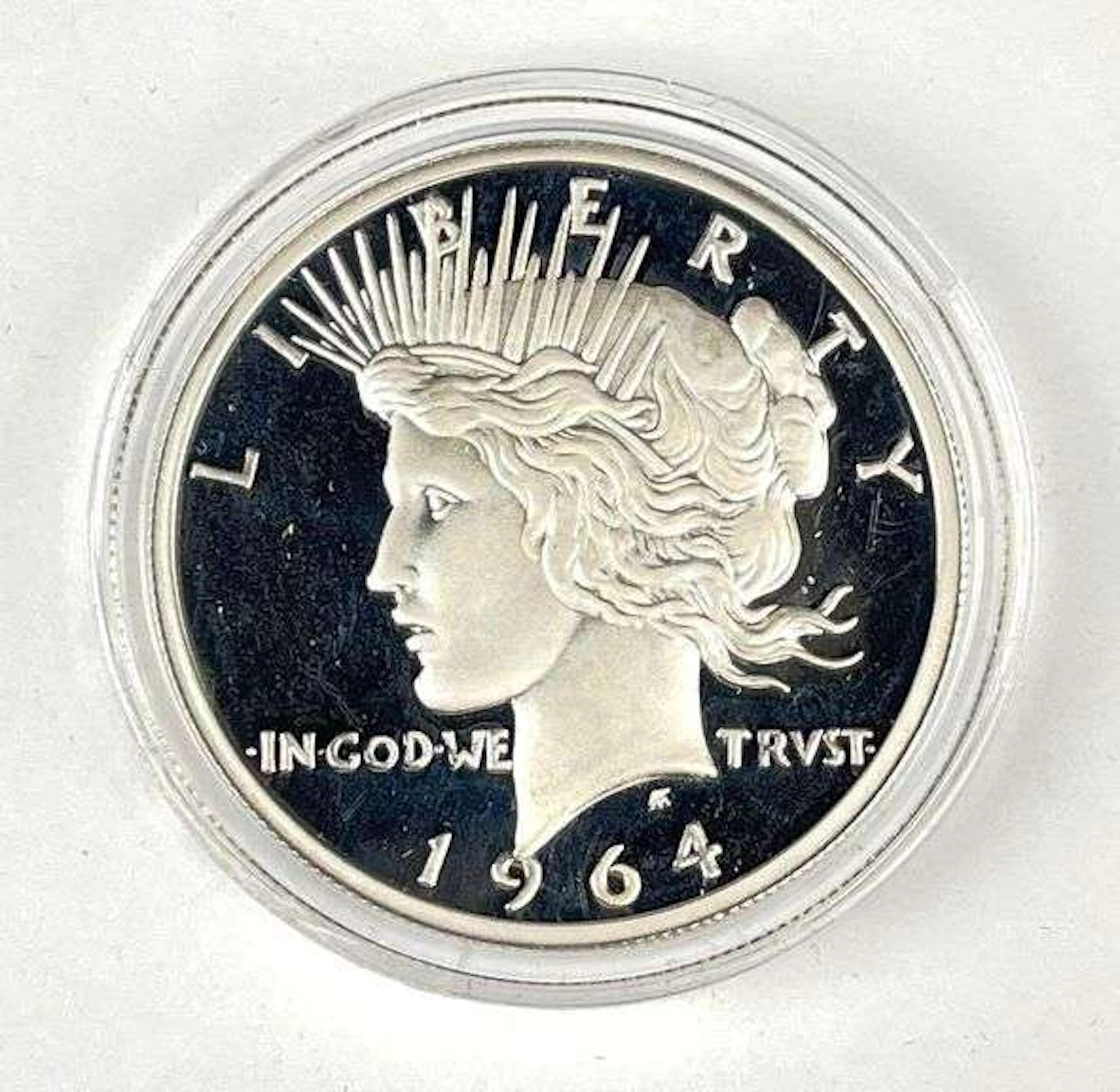 1964 Peace Dollar Design .87 oz .999 Fine Silver Round