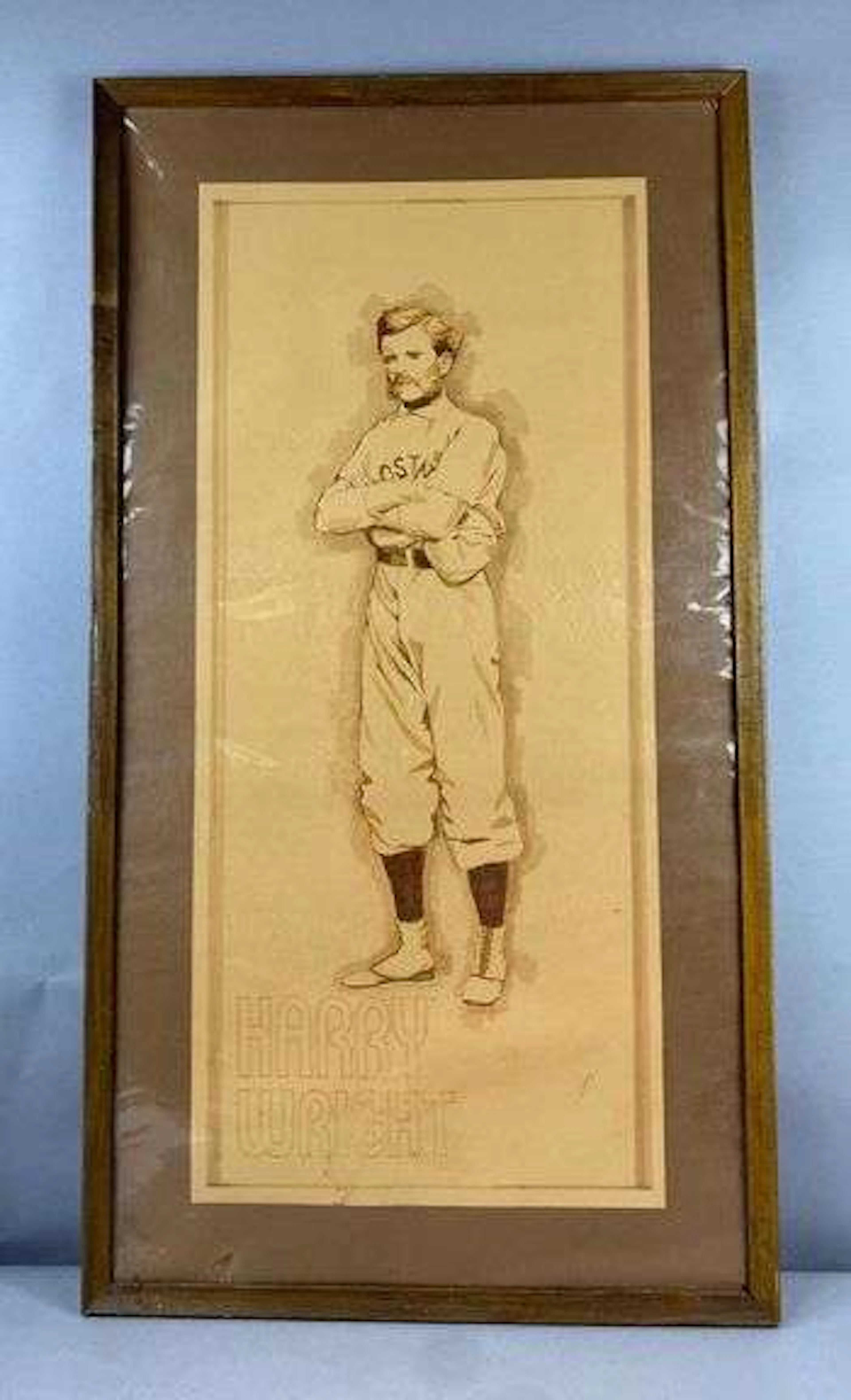 Antique 1920’s Harry Wright Framed Sketch