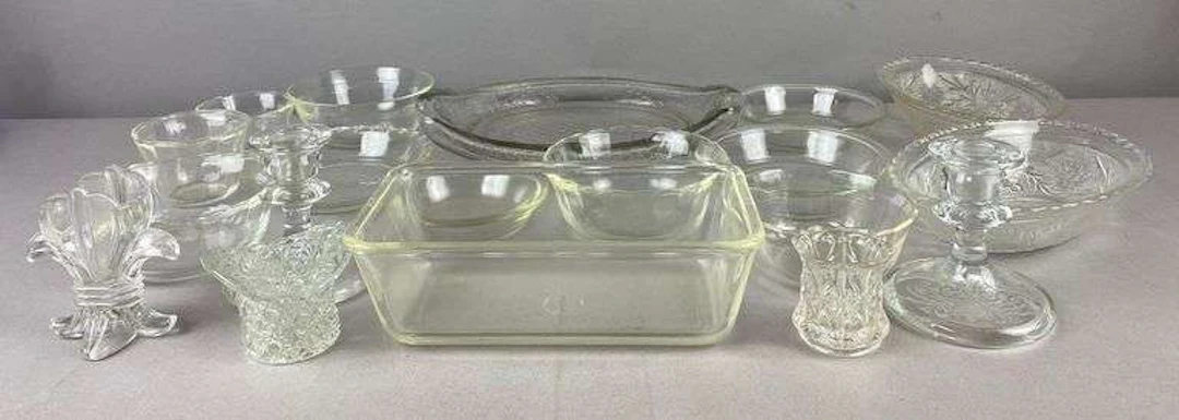 Group of Vintage Pyrex Glassware and More