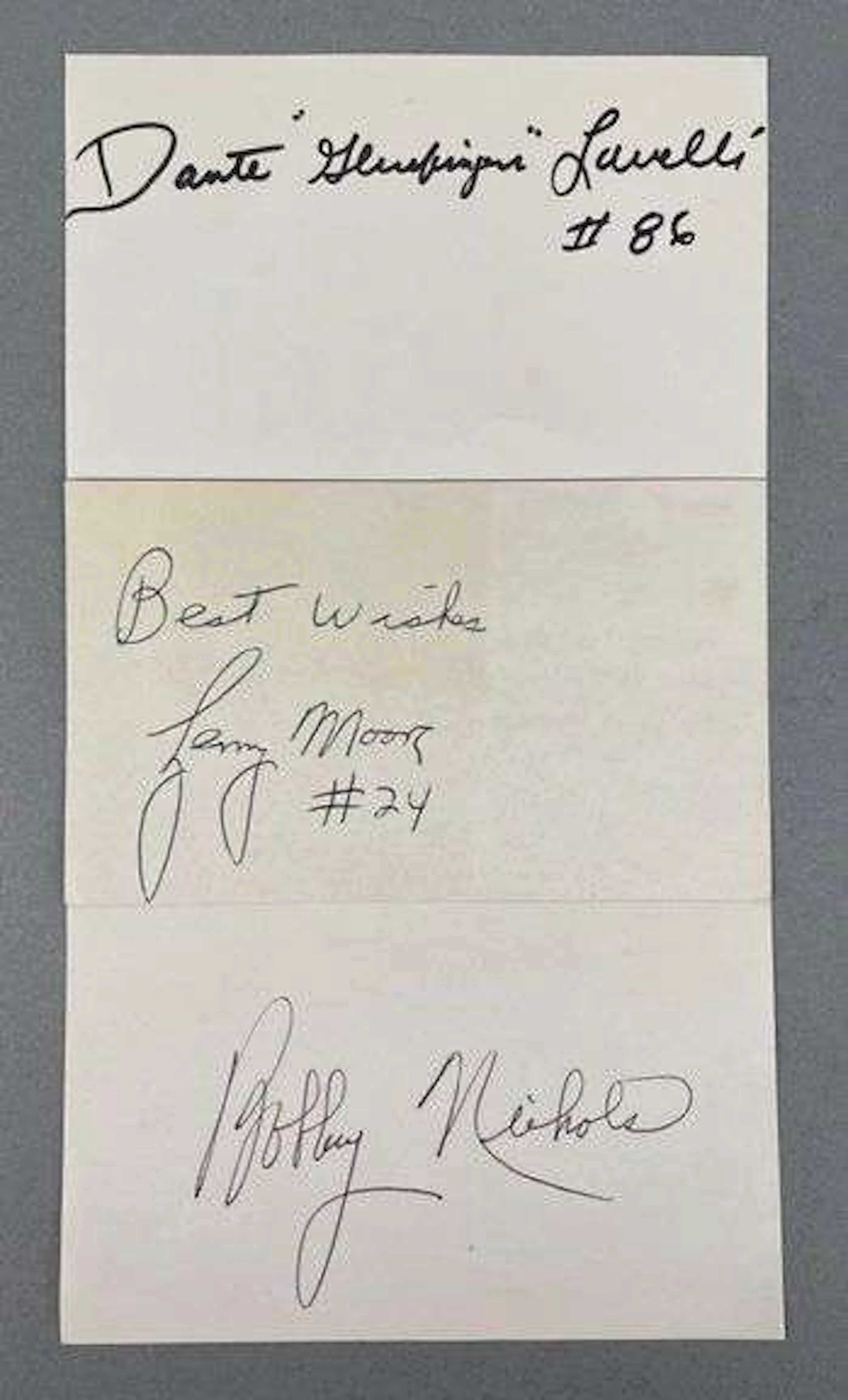 Group of 3 Sports Autographs on Paper