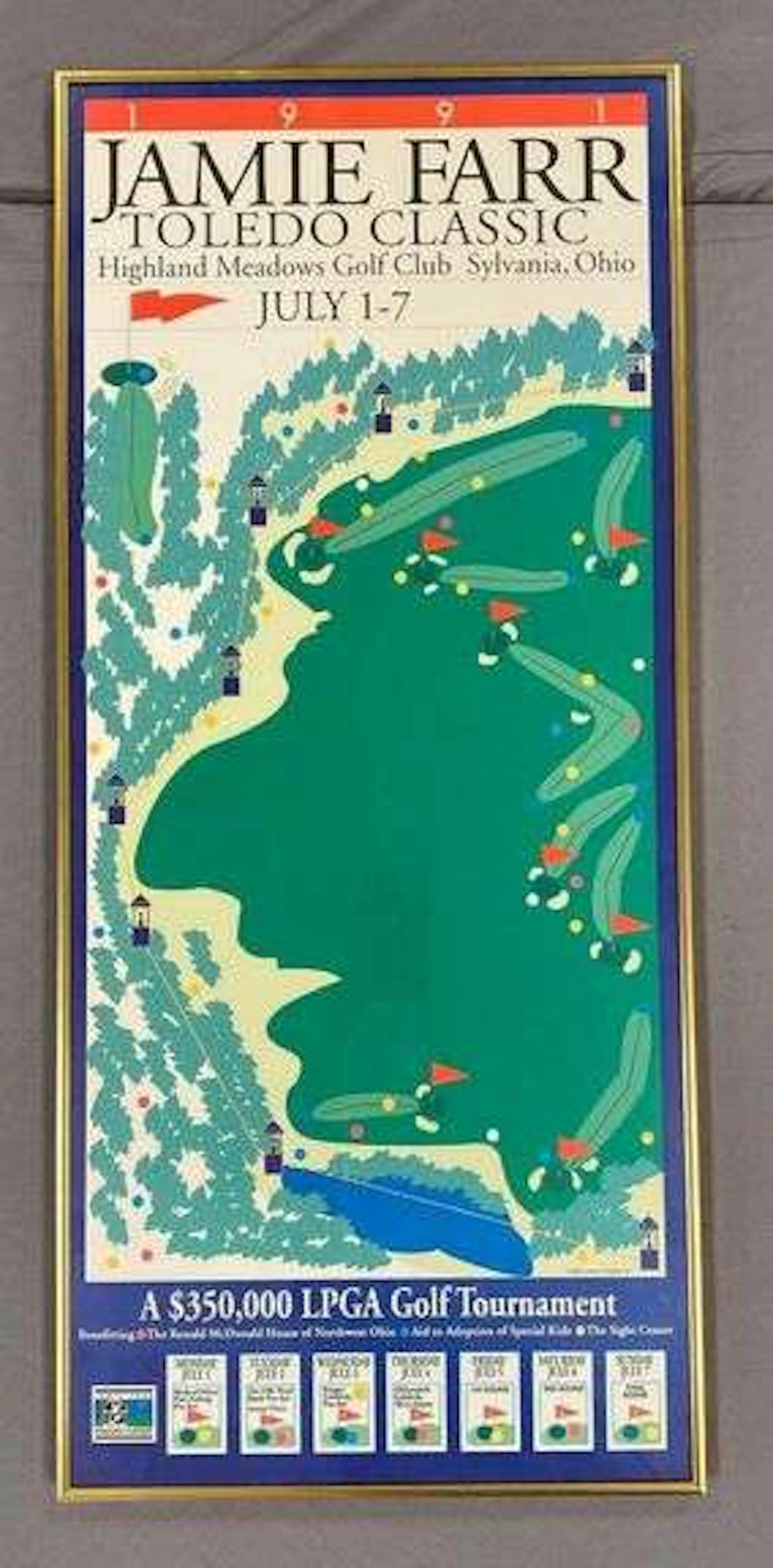 1991 Jamie Farr Toledo Golf Classic Advertising Poster