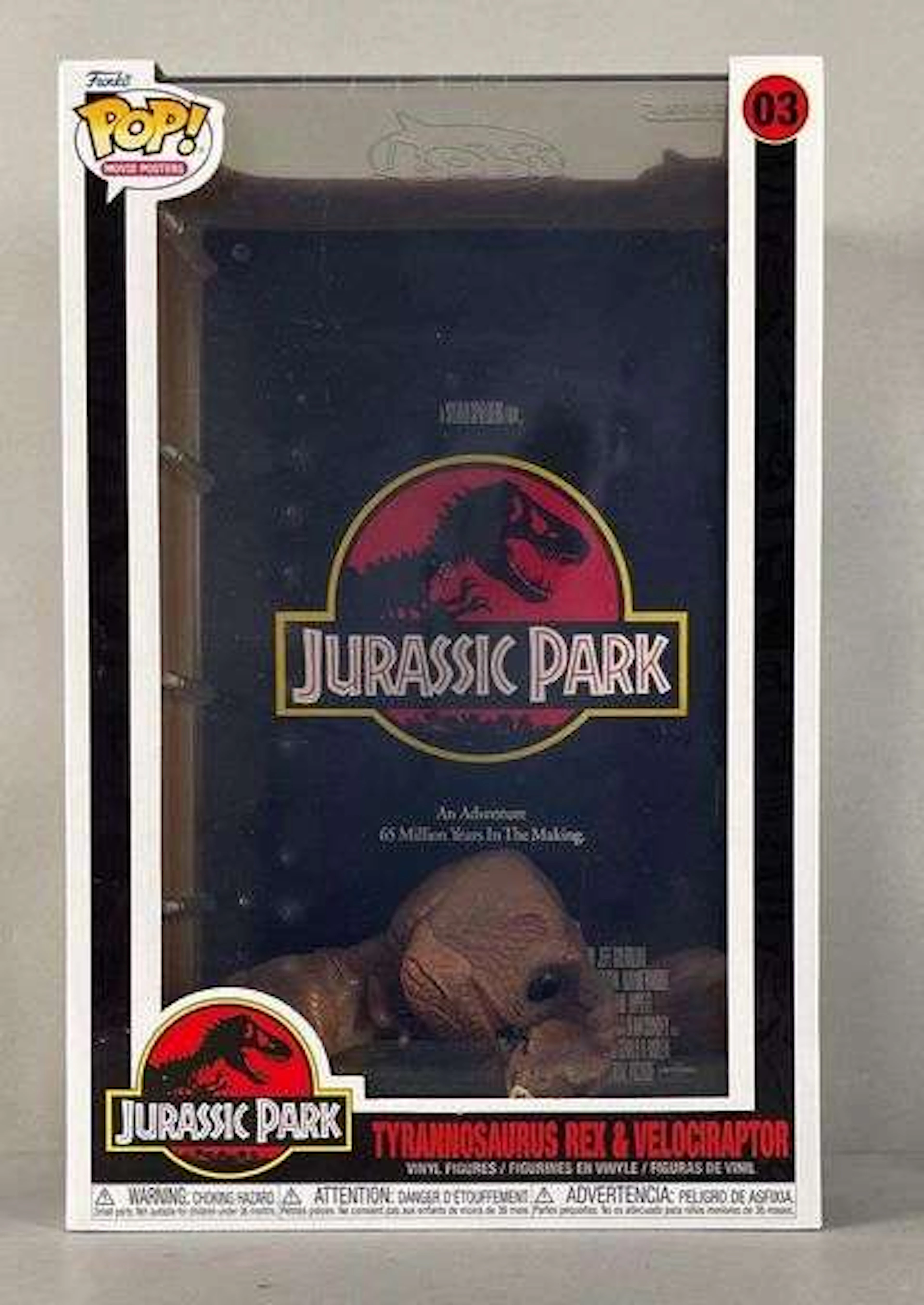 Funko Pop Jurassic Park T-Rex and Velociraptor Vinyl Figure Set