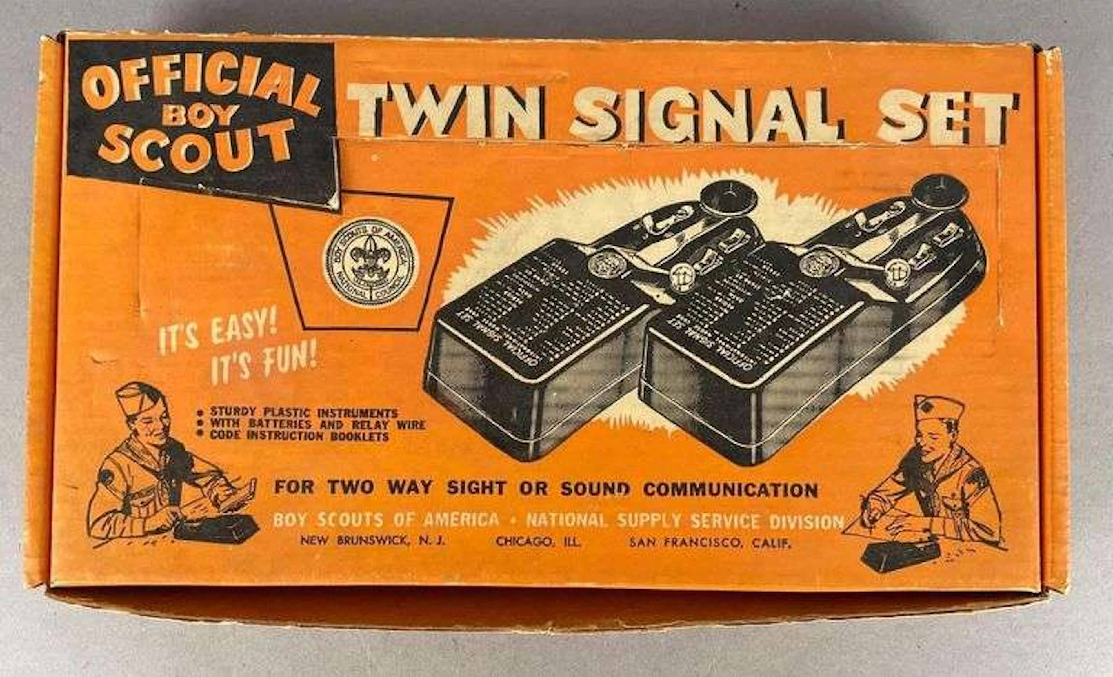 Vintage Official Boy Scout Twin Signal Set