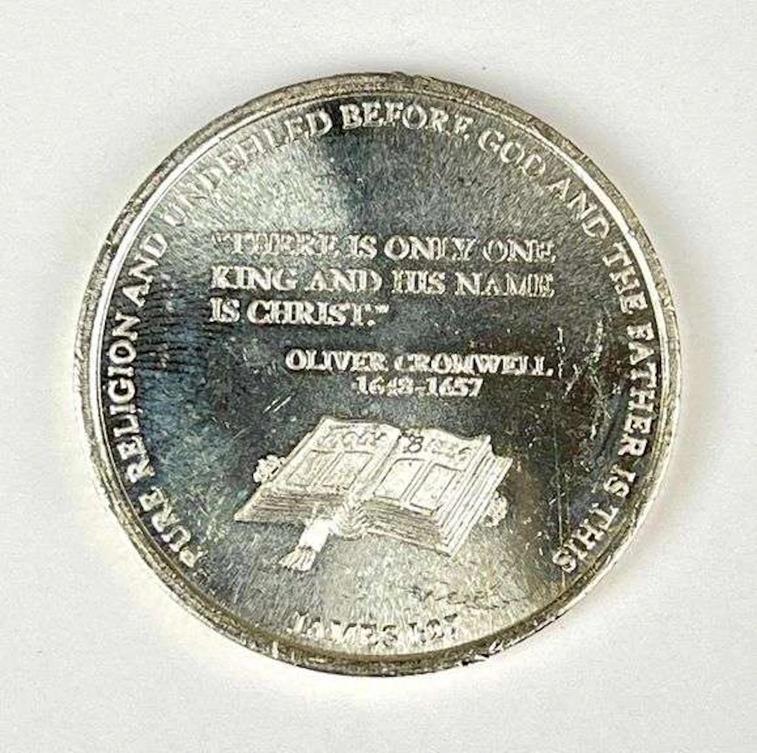 The Eagle Mint James 1:27, I John 3:3 1 oz .999 Fine Silver Round