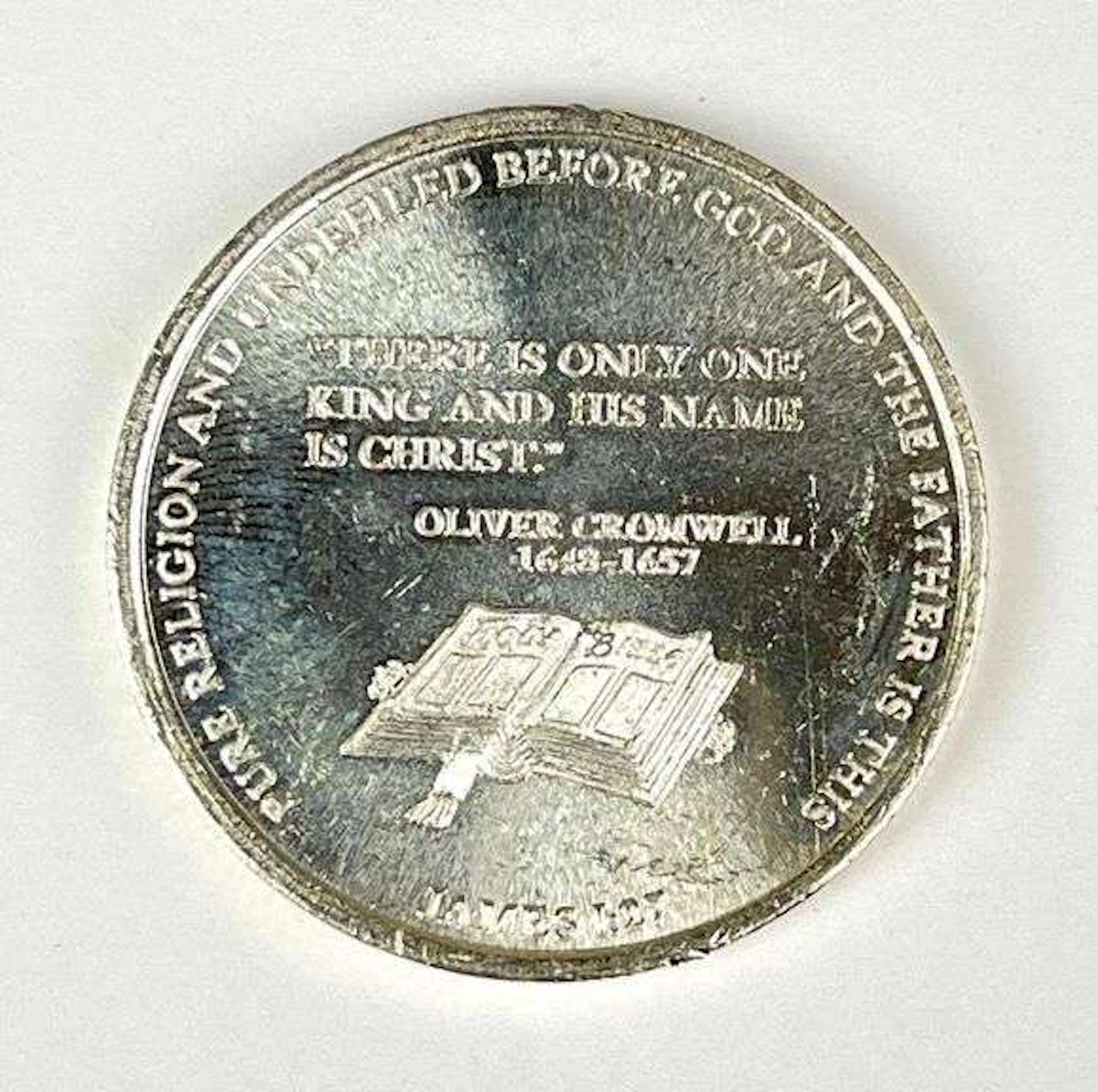 The Eagle Mint James 1:27, I John 3:3 1 oz .999 Fine Silver Round