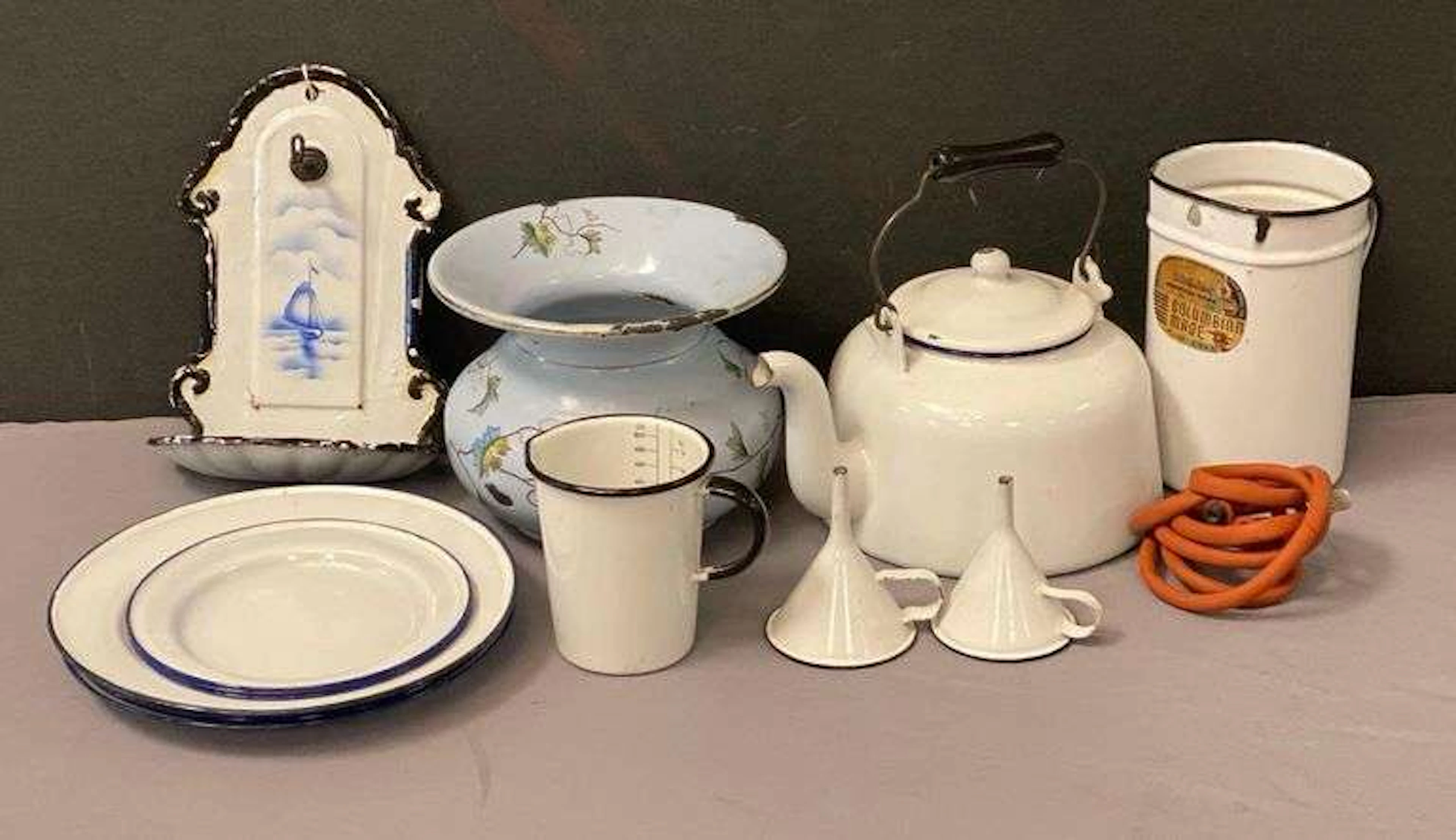 Group of Enamelware Items