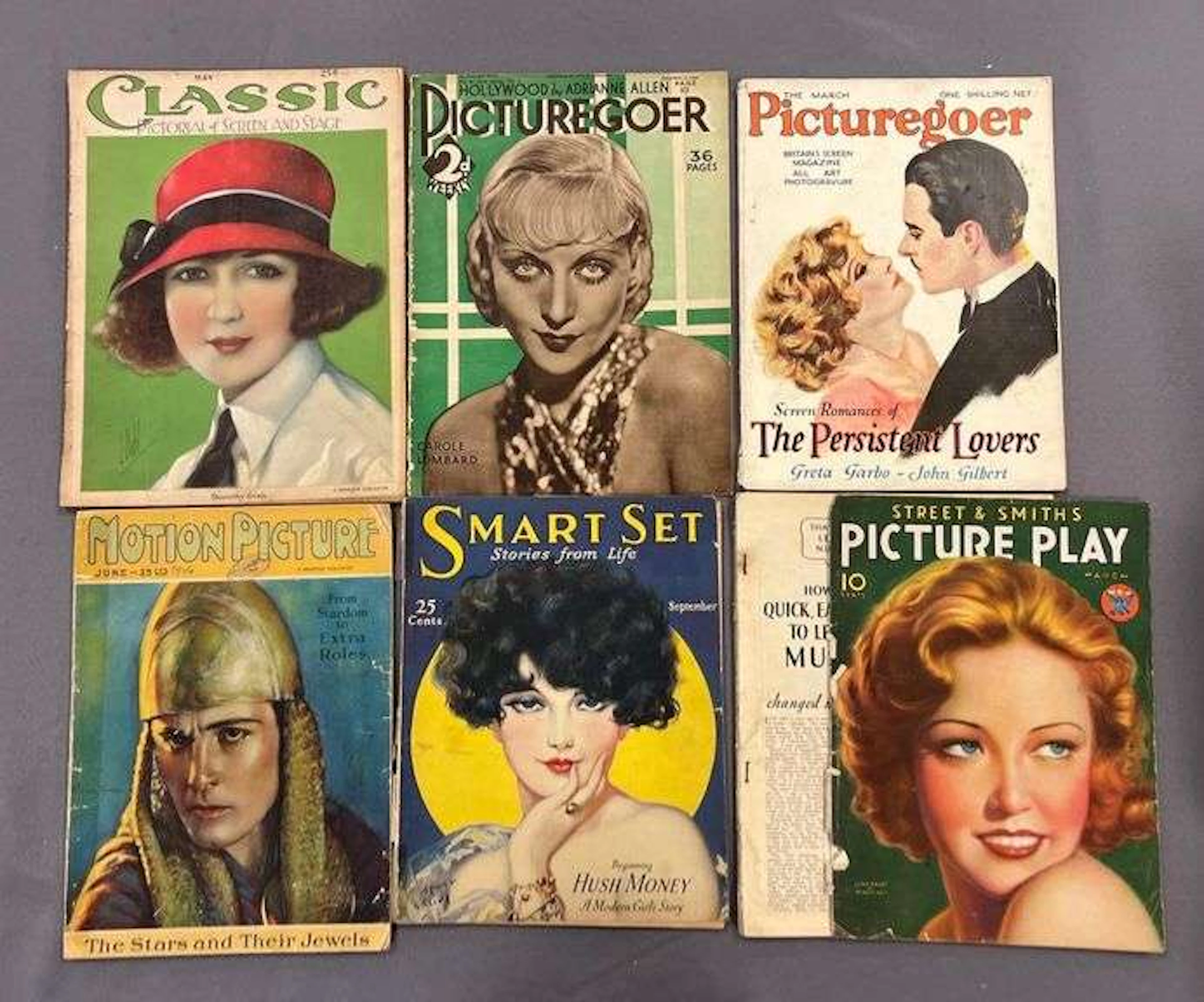 Group of 6 Vintage Movie Magazines