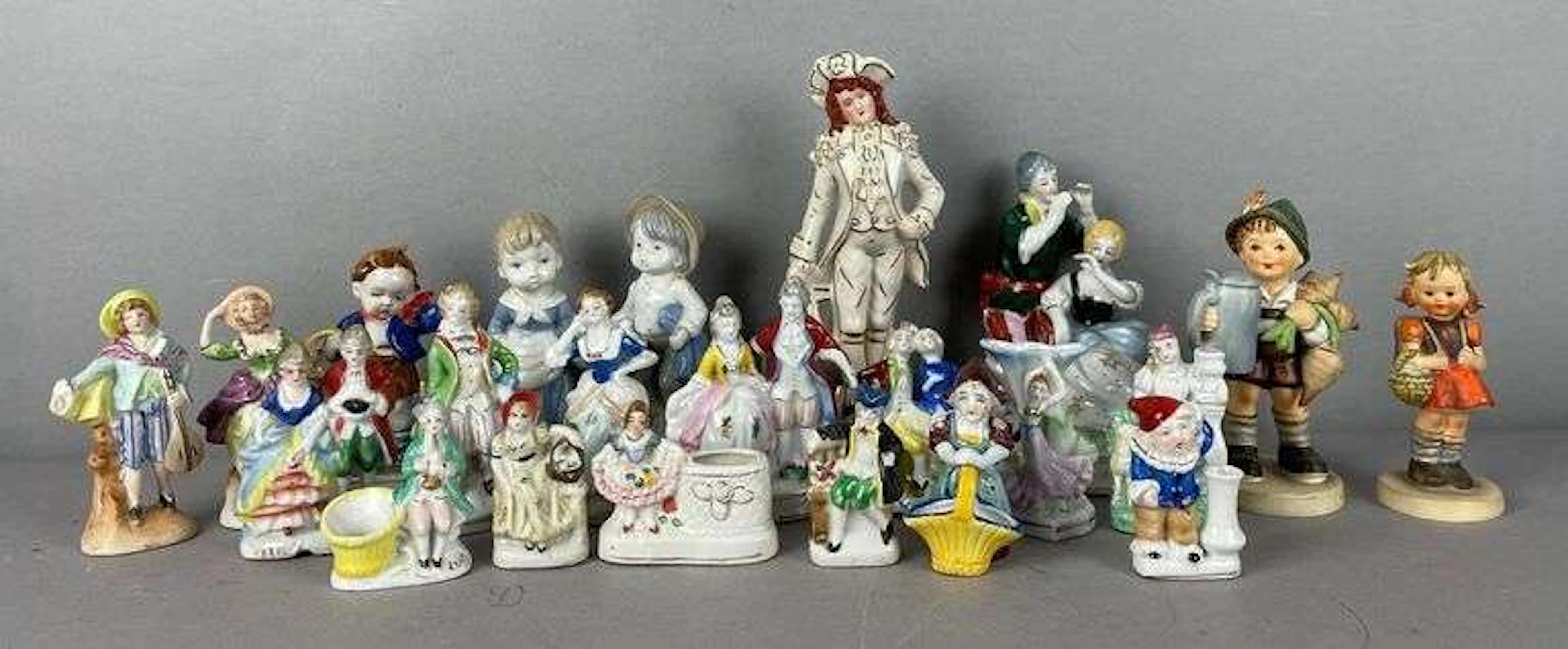 Group of Occupied Japanese Victorian Style Porcelain Figurines and More