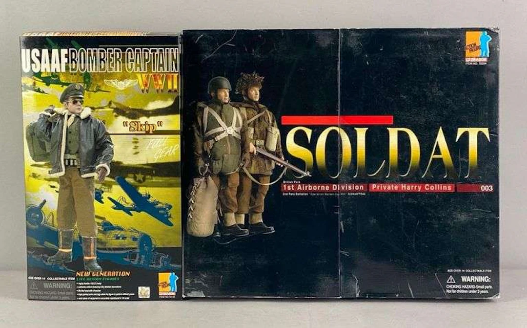 Group of 2 Dragon WW2 Soldier Action Figures