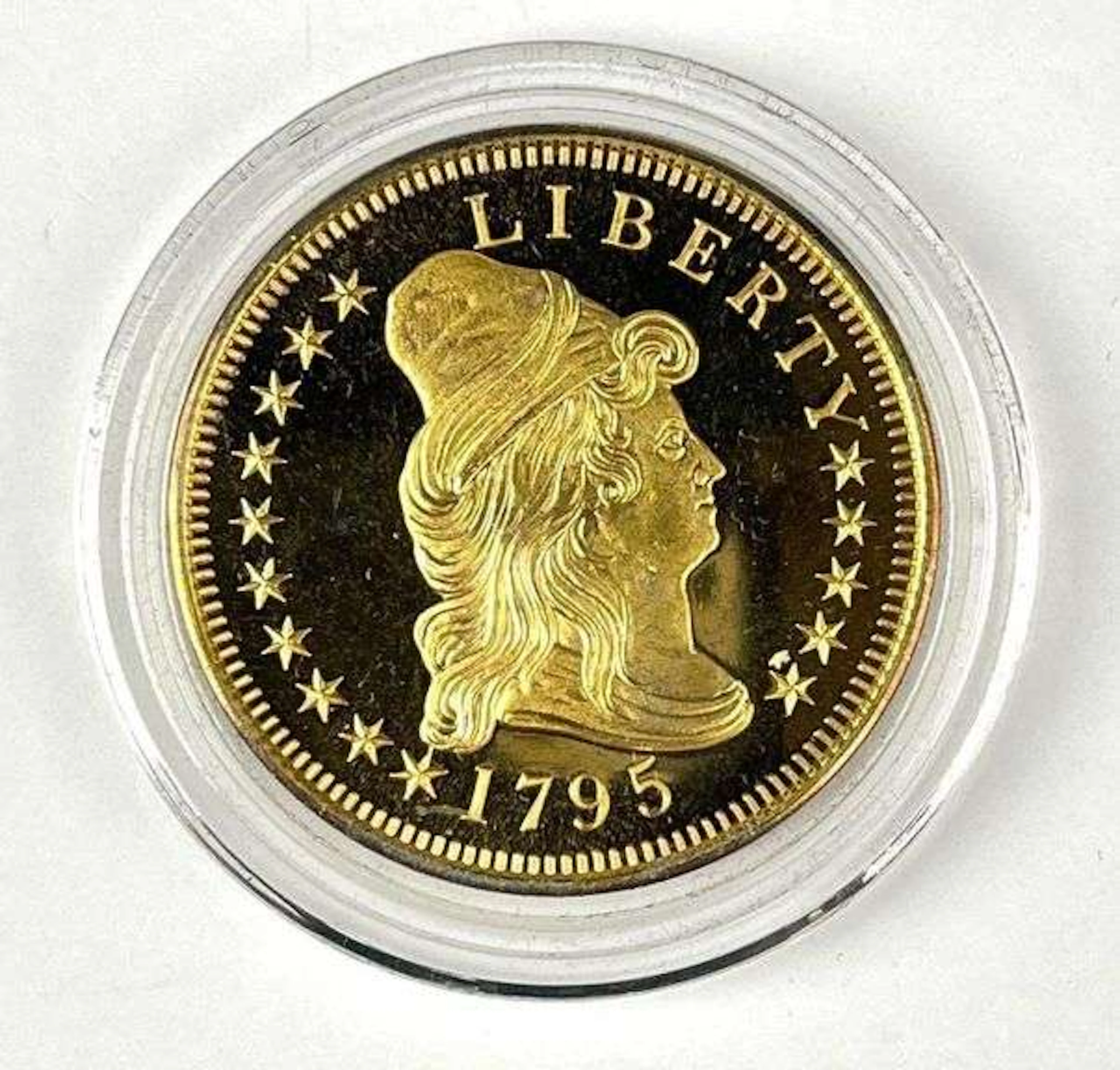 1795 Draped Bust Design Gilded .91 oz .999 Fine Silver Round