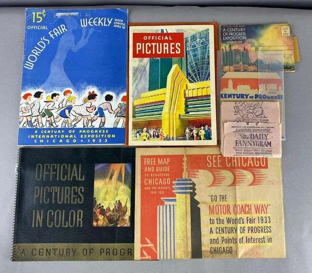 Group of 1933 Chicago World Fair Memorabilia