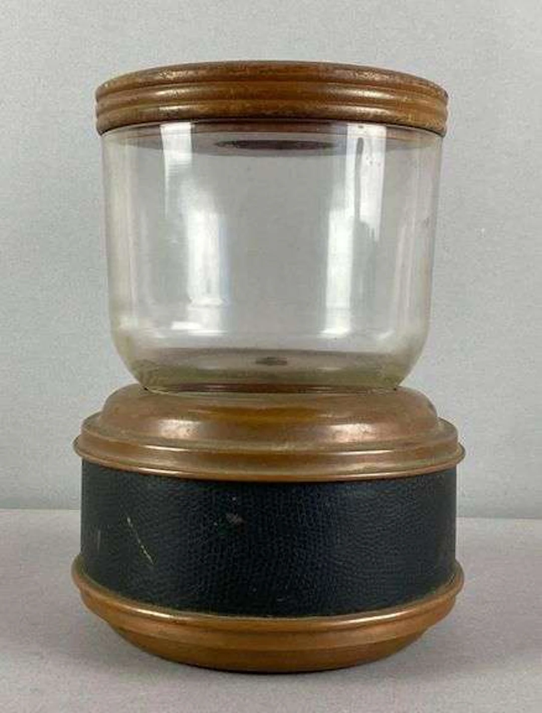Vintage Leather Wrapped Copper Humidor