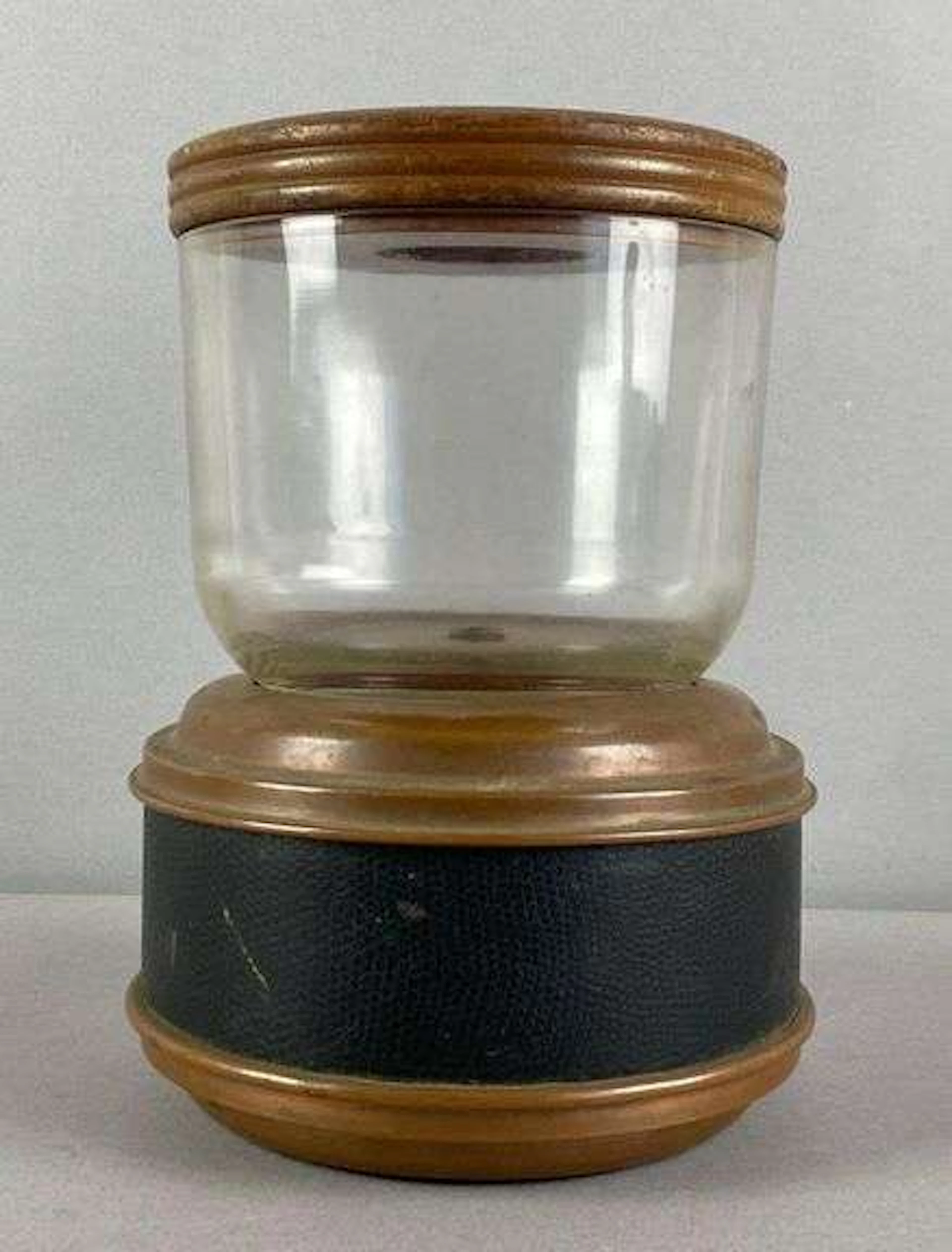 Vintage Leather Wrapped Copper Humidor