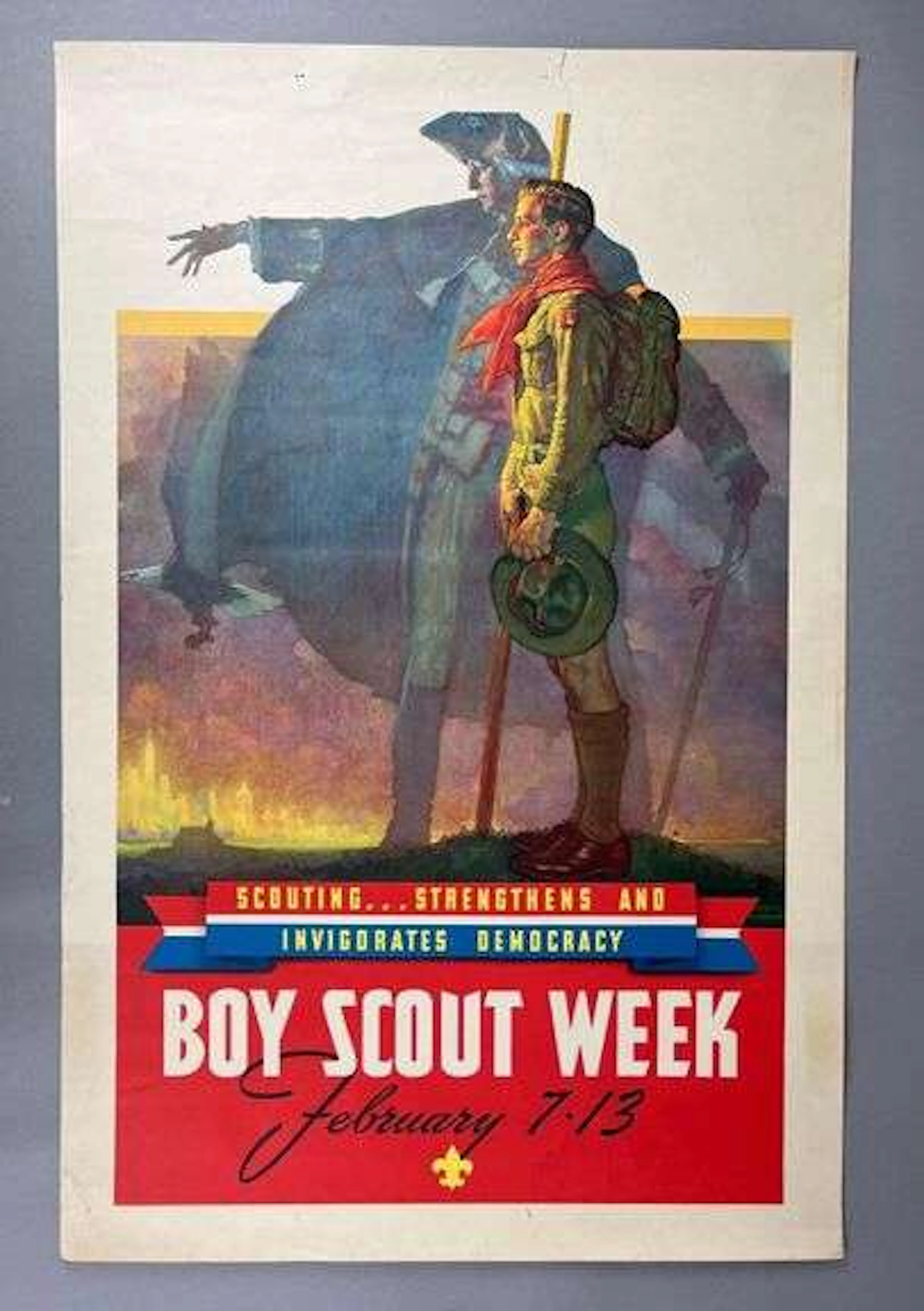 Vintage Brown and Bigelow Norman Rockwell Boy Scout Week Poster