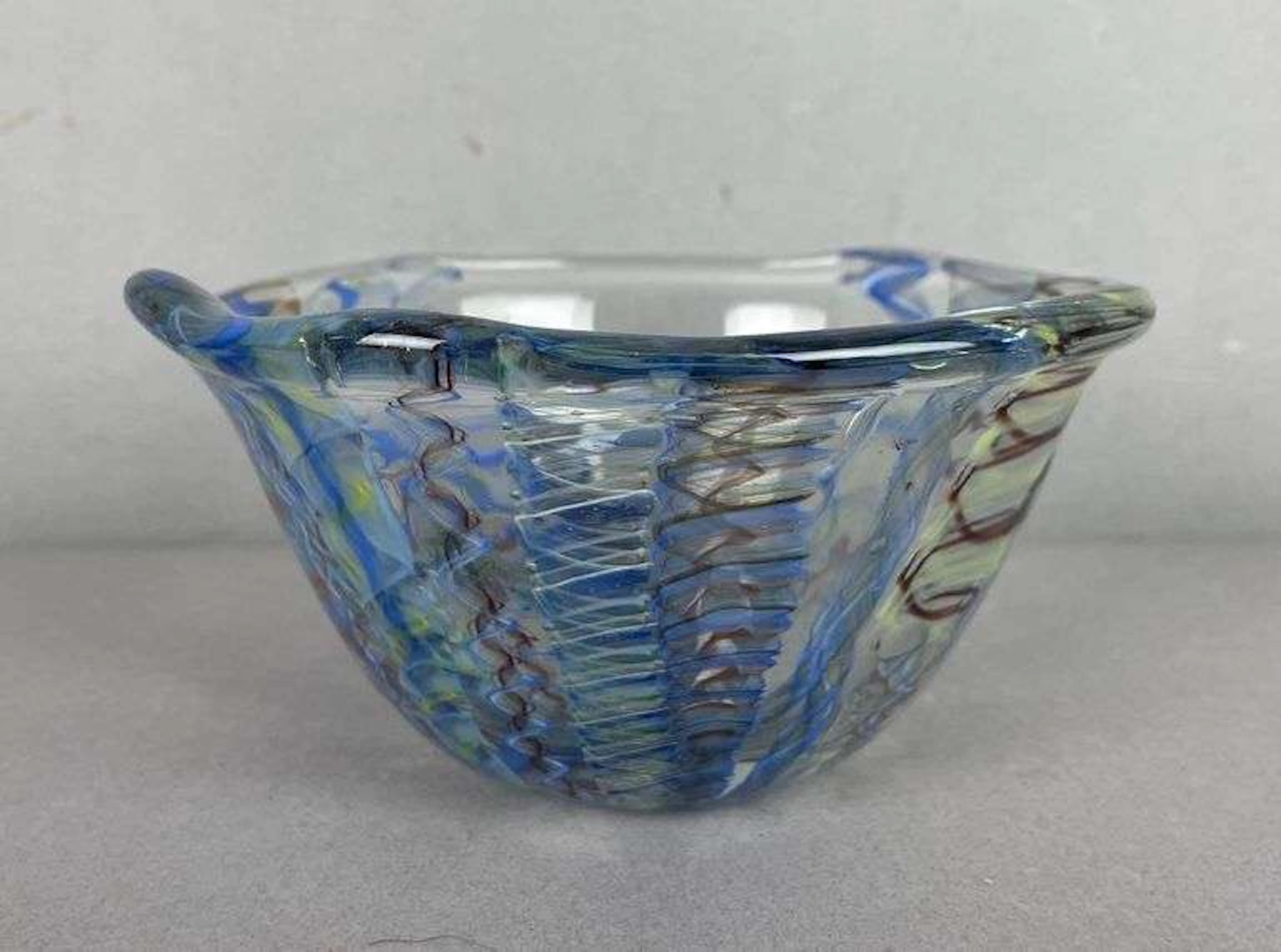1993 Signed Hand Blown Art Glass Bowl