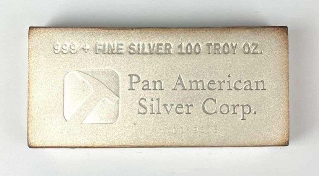 Pan American Silver Corp. 100 oz 9999 Fine Silver Ingot/ Bar