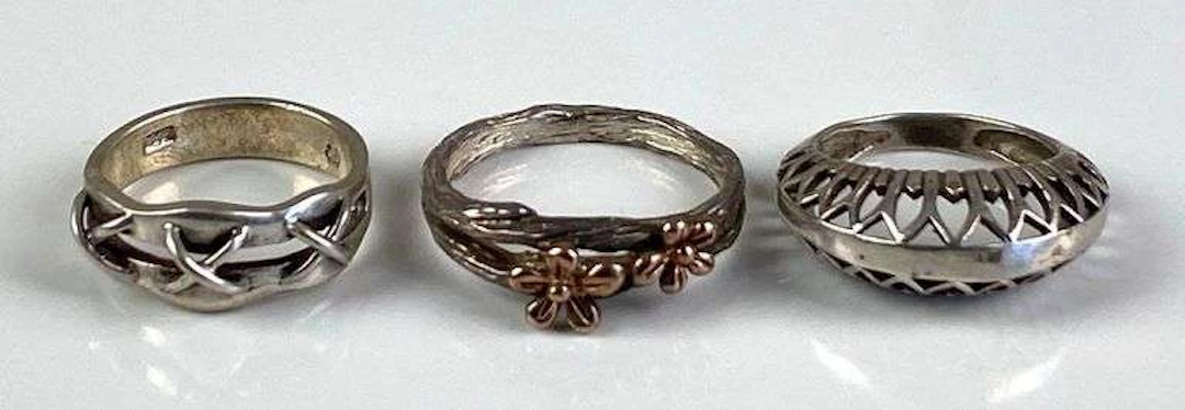 Group of 3 Sterling Silver Rings
