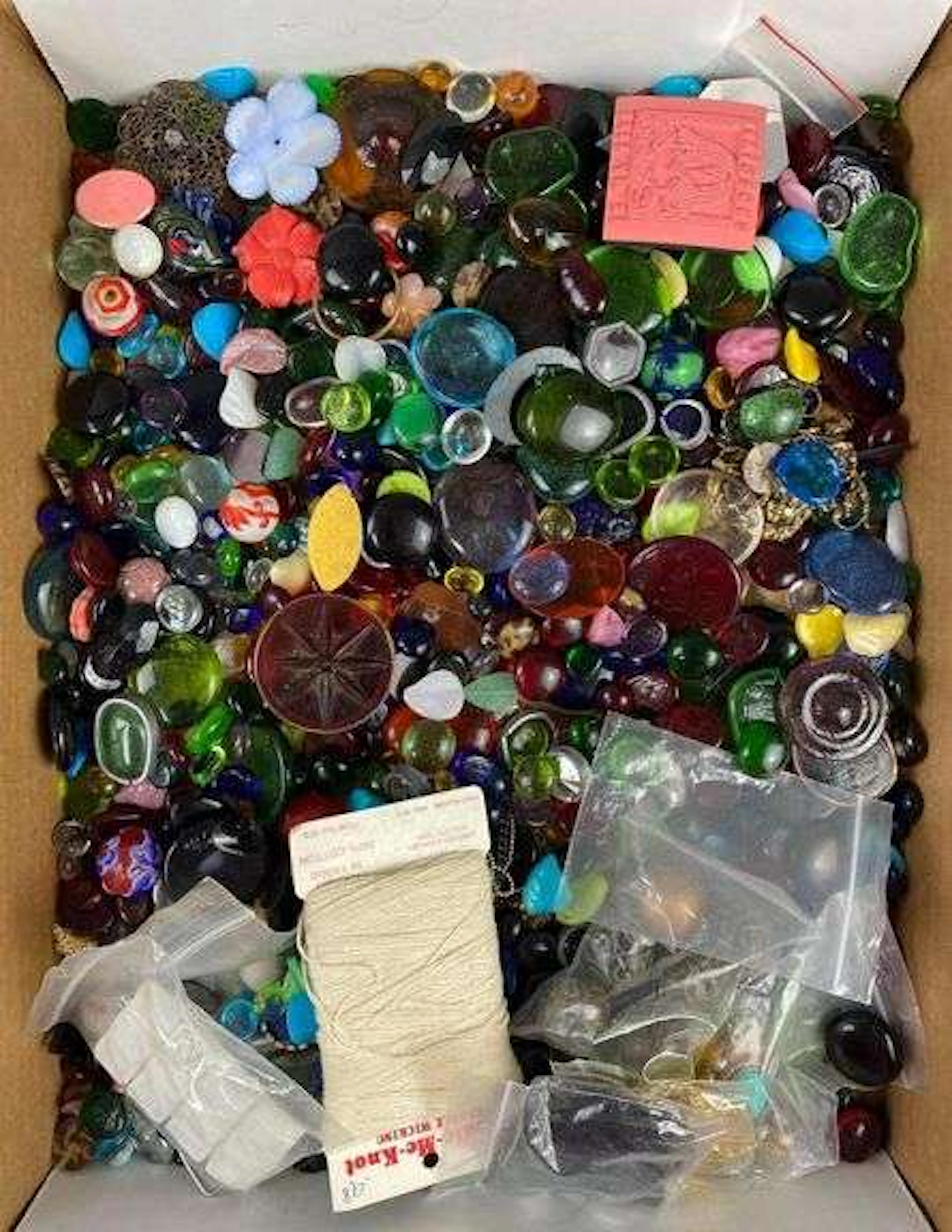 Group of Glass Jewelry Making Beads and More