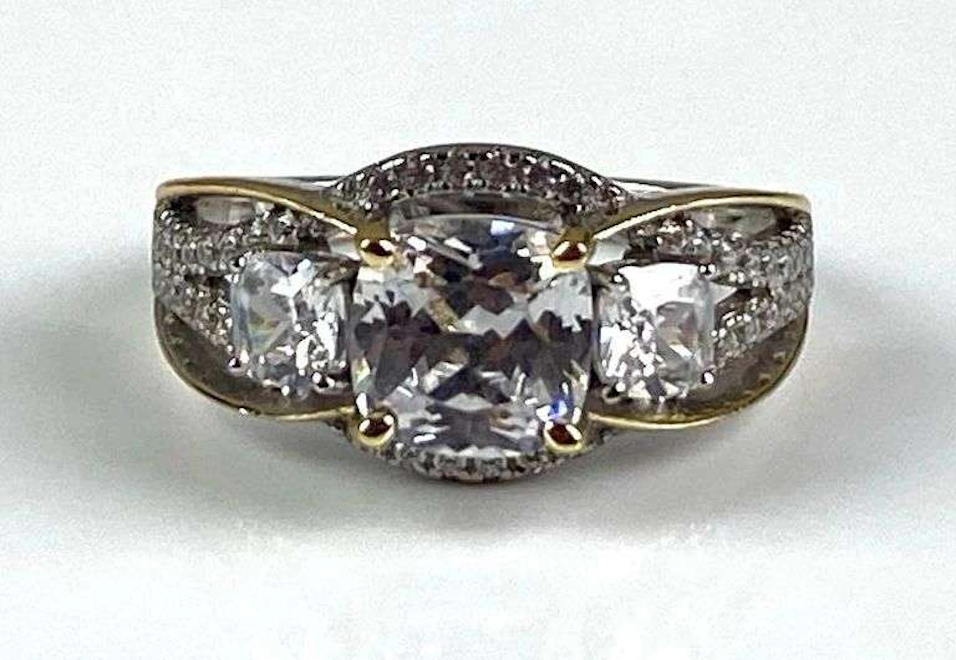 JCL Signed Sterling Silver CZ Ring